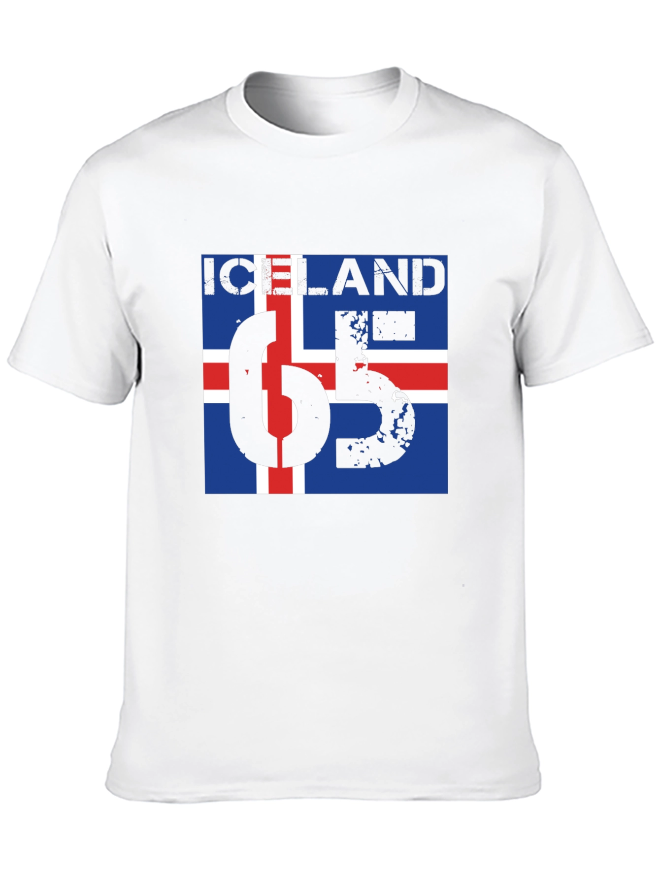 Iceland Flag Graphic T-Shirt - Black