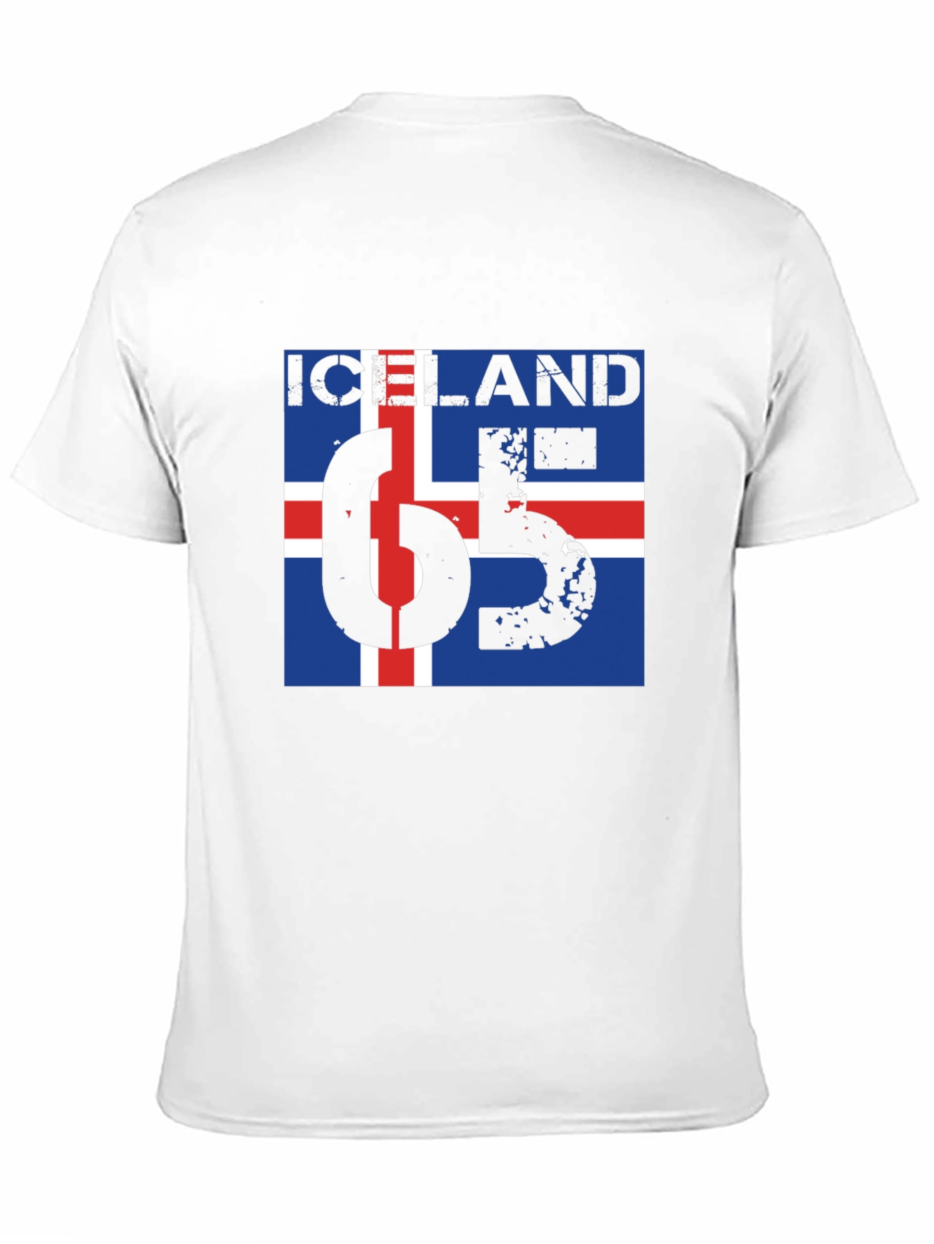 Iceland Flag Graphic T-Shirt - Black