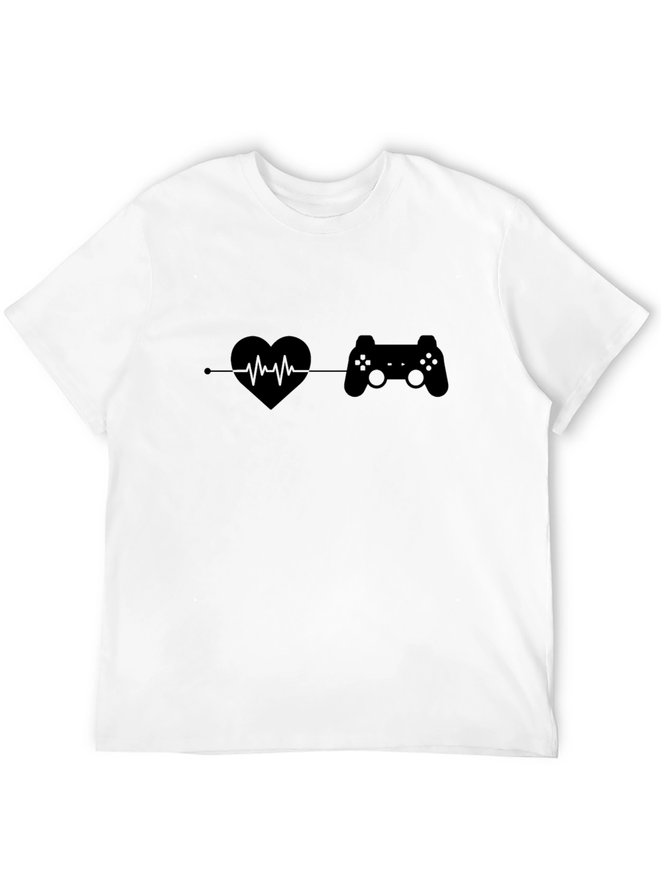 Gamer Heartbeat T-Shirt - Black Graphic Tee