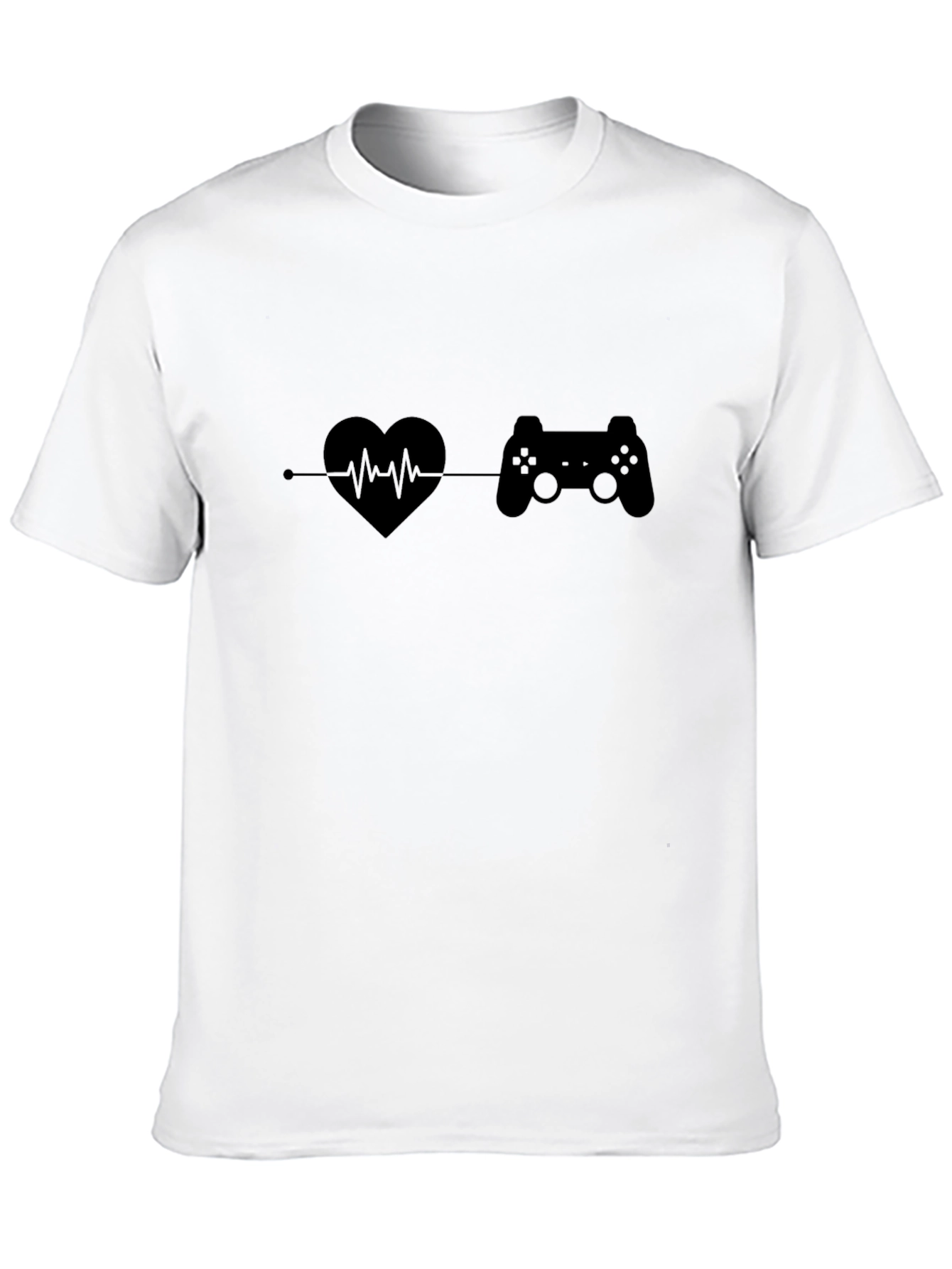 Gamer Heartbeat T-Shirt - Black Graphic Tee