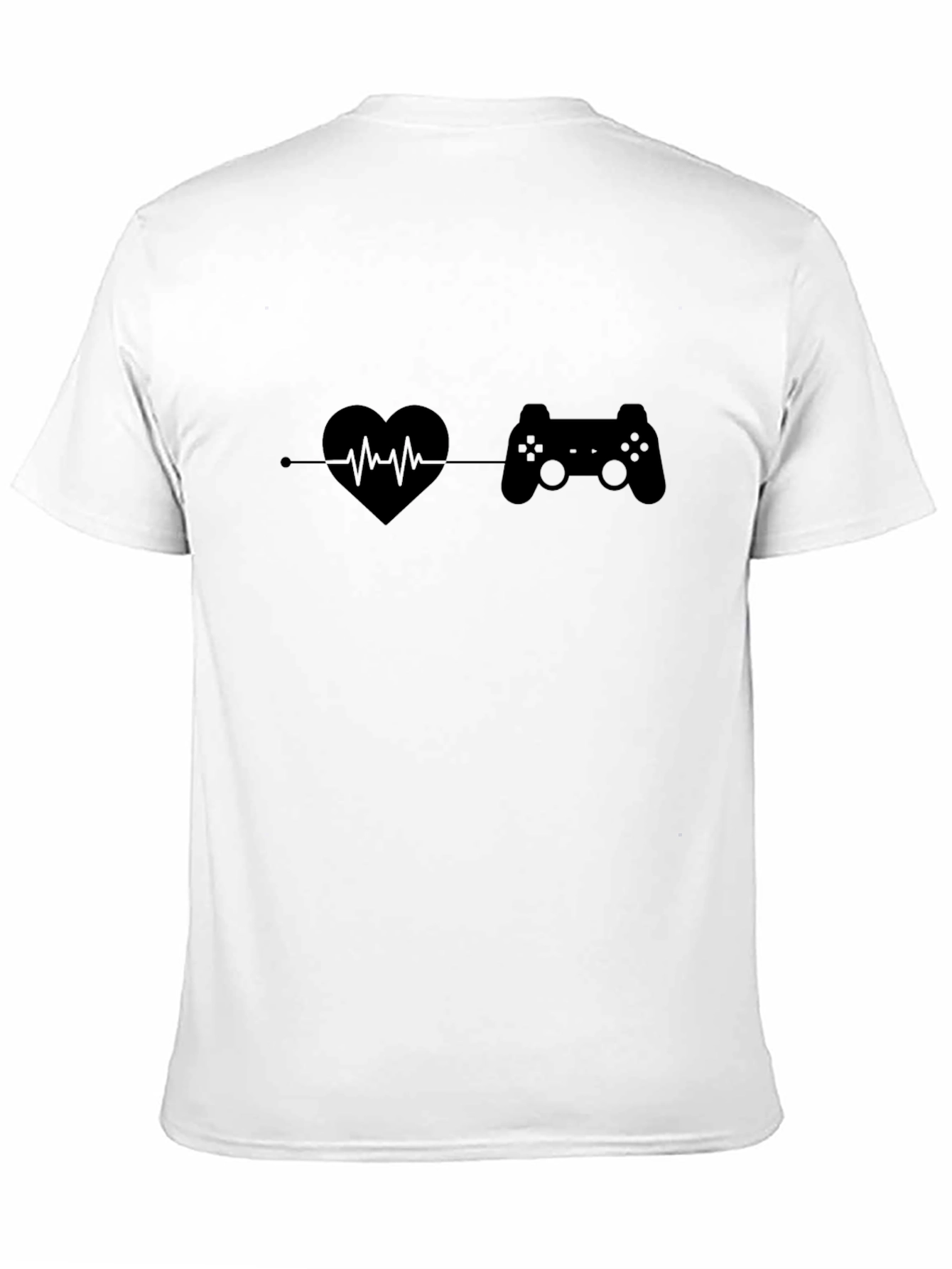 Gamer Heartbeat T-Shirt - Black Graphic Tee