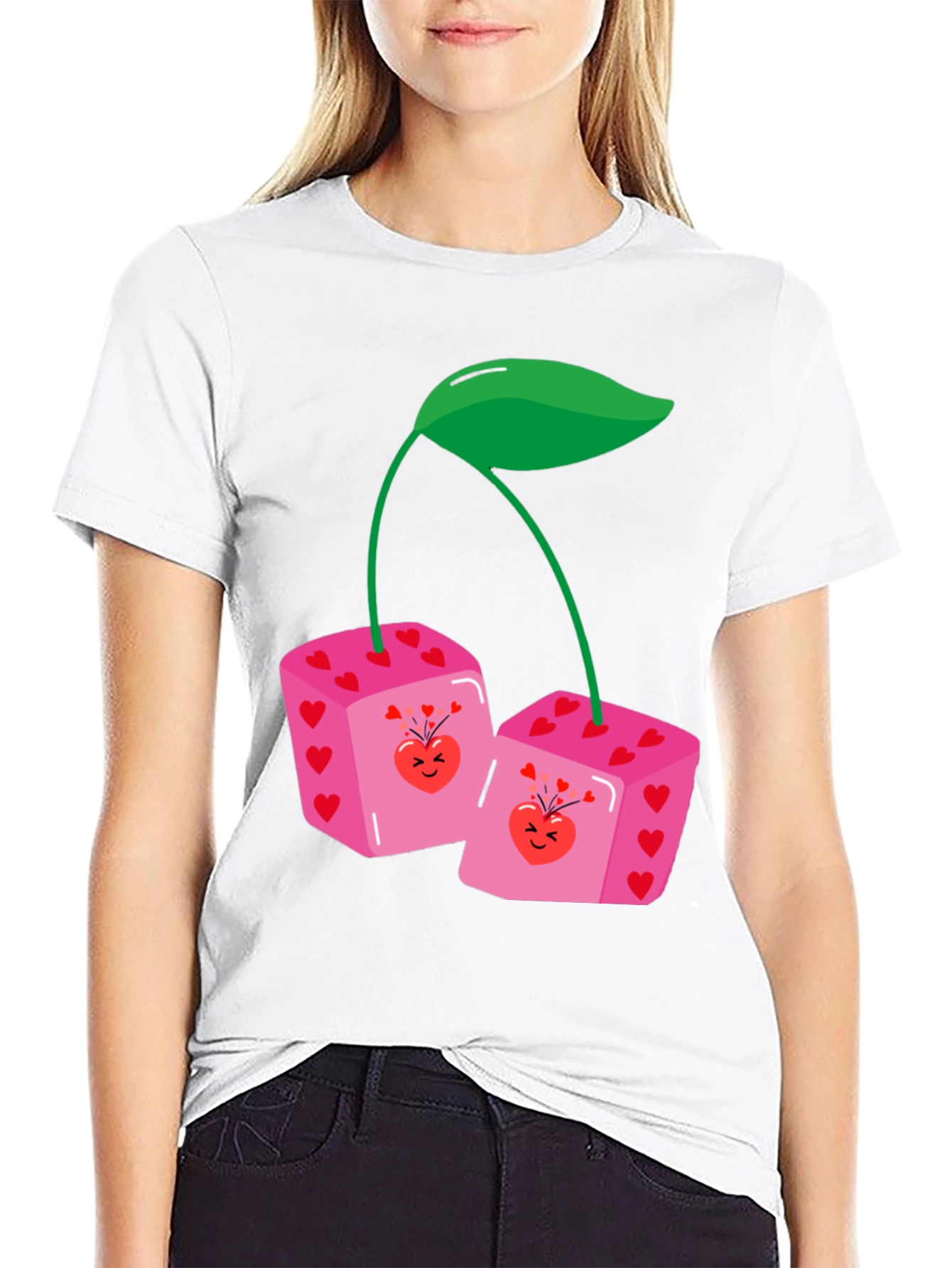 Dice Cherry Graphic Tee - Unique Statement Shirt
