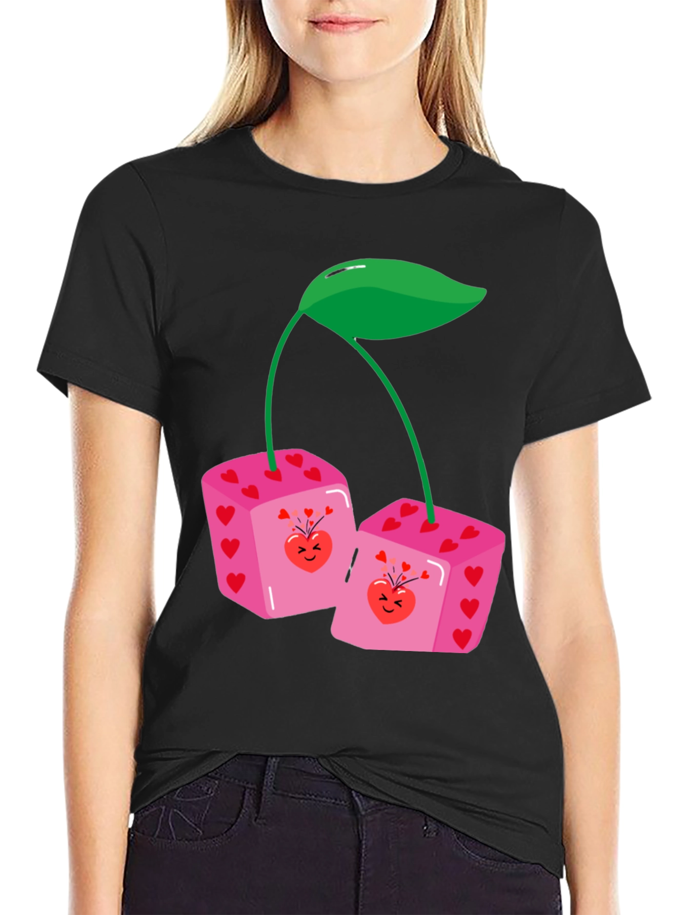 Dice Cherry Graphic Tee - Unique Statement Shirt