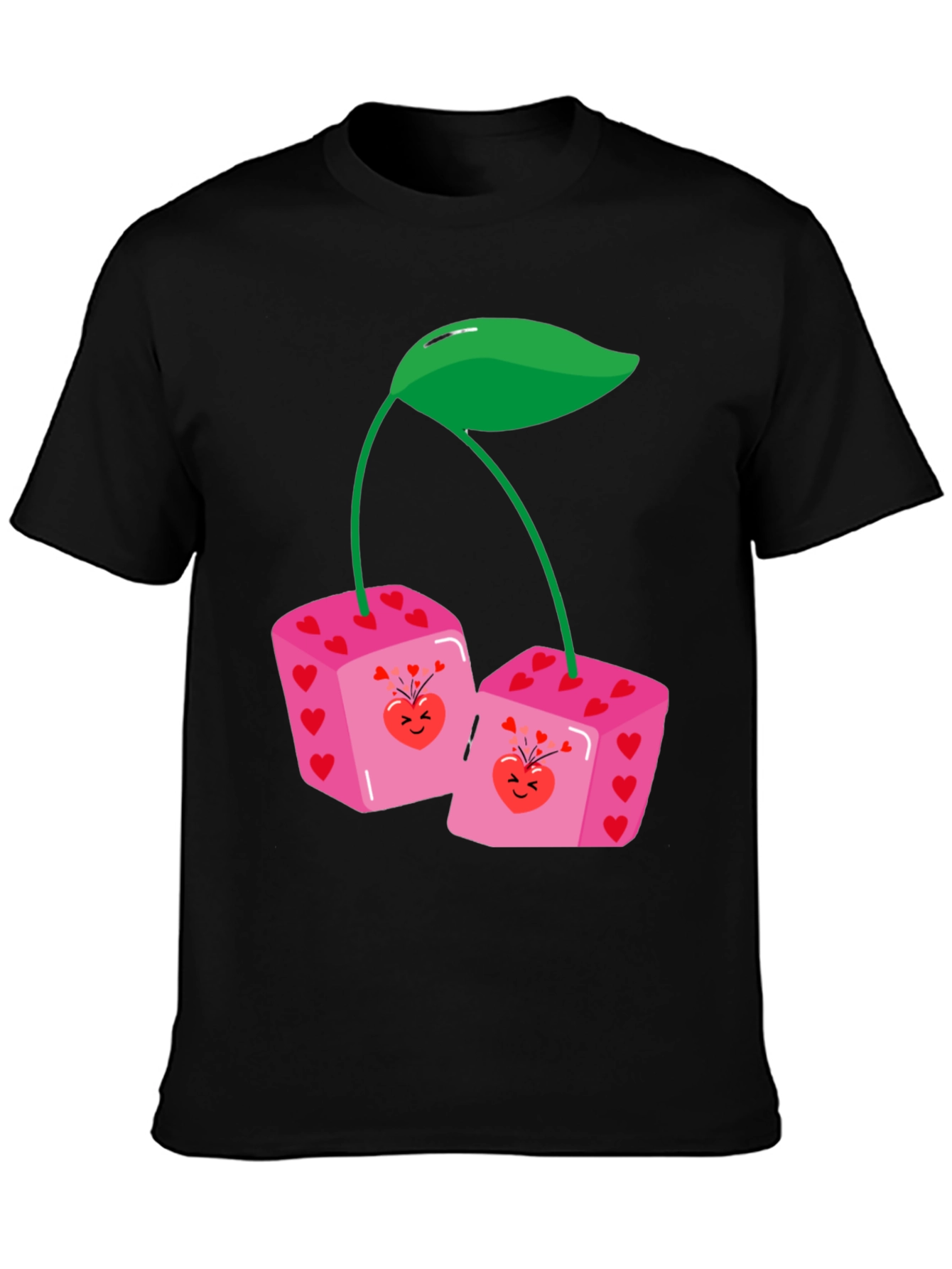 Dice Cherry Graphic Tee - Unique Statement Shirt