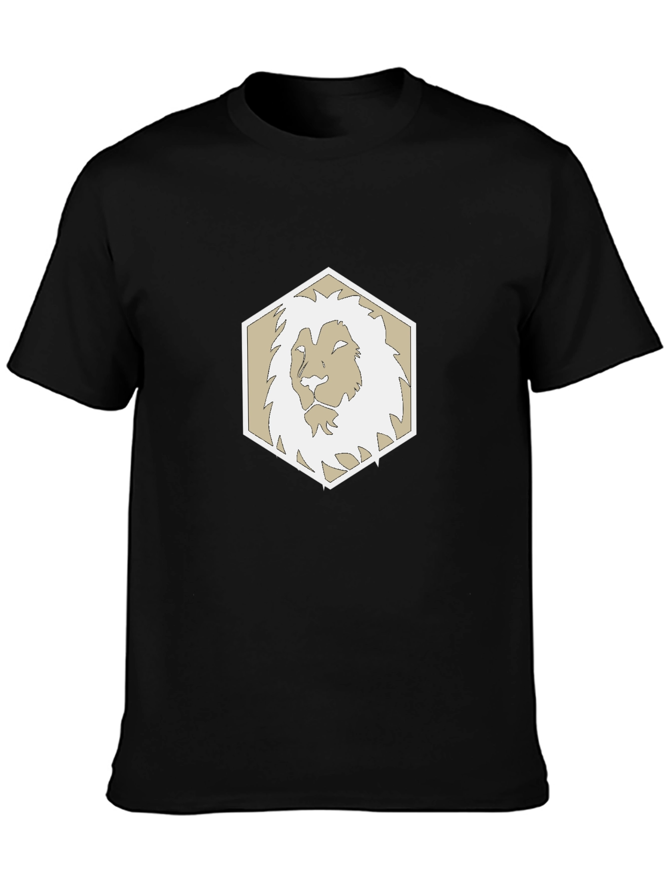Lion Emblem Black Tee - Stylish Graphic T-Shirt