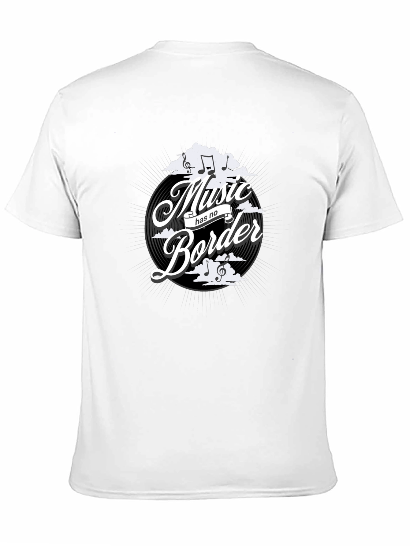 Music Has No Border Black Graphic Tee