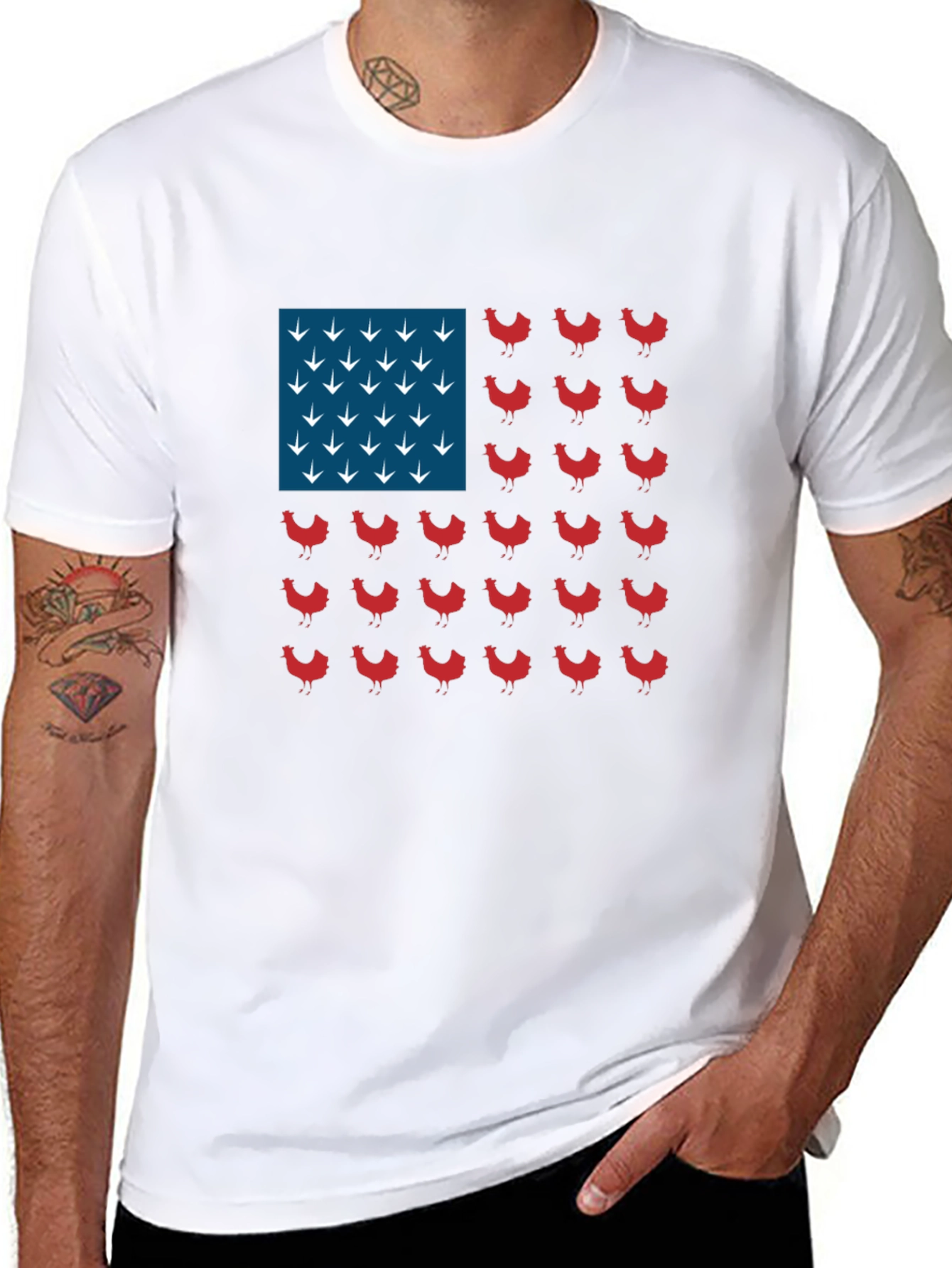 Chicken Flag Graphic Tee