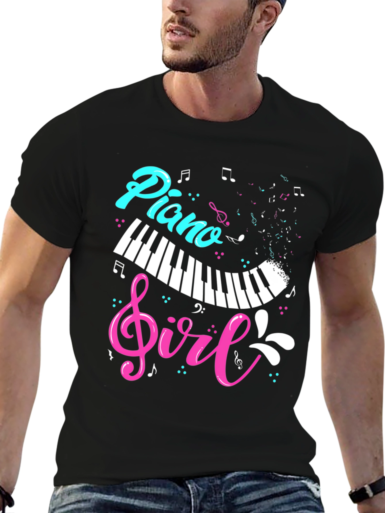 Piano Girl Graphic T-Shirt