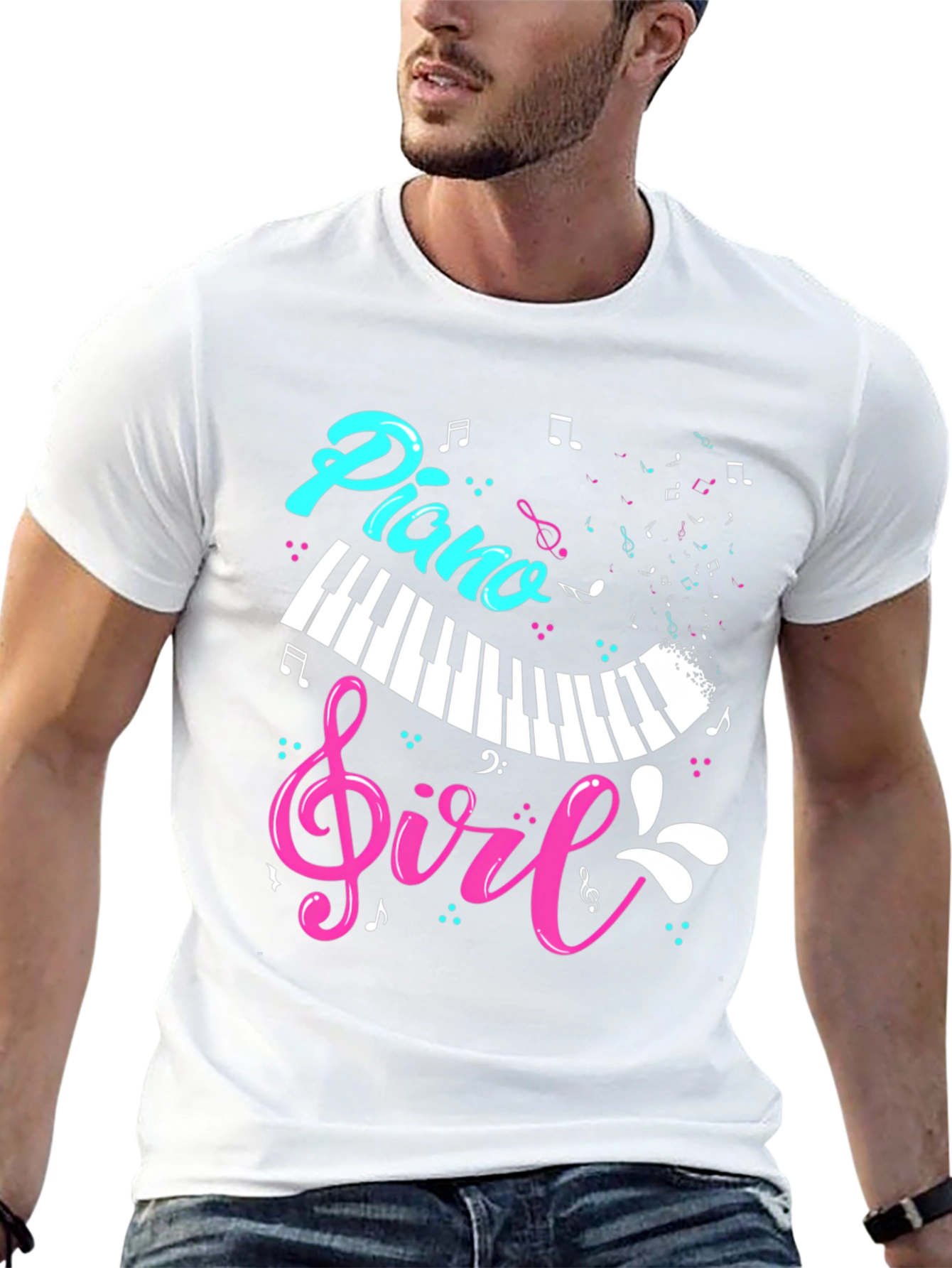 Piano Girl Graphic T-Shirt