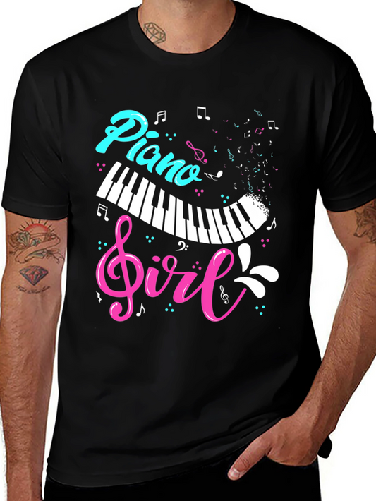 Piano Girl Graphic T-Shirt