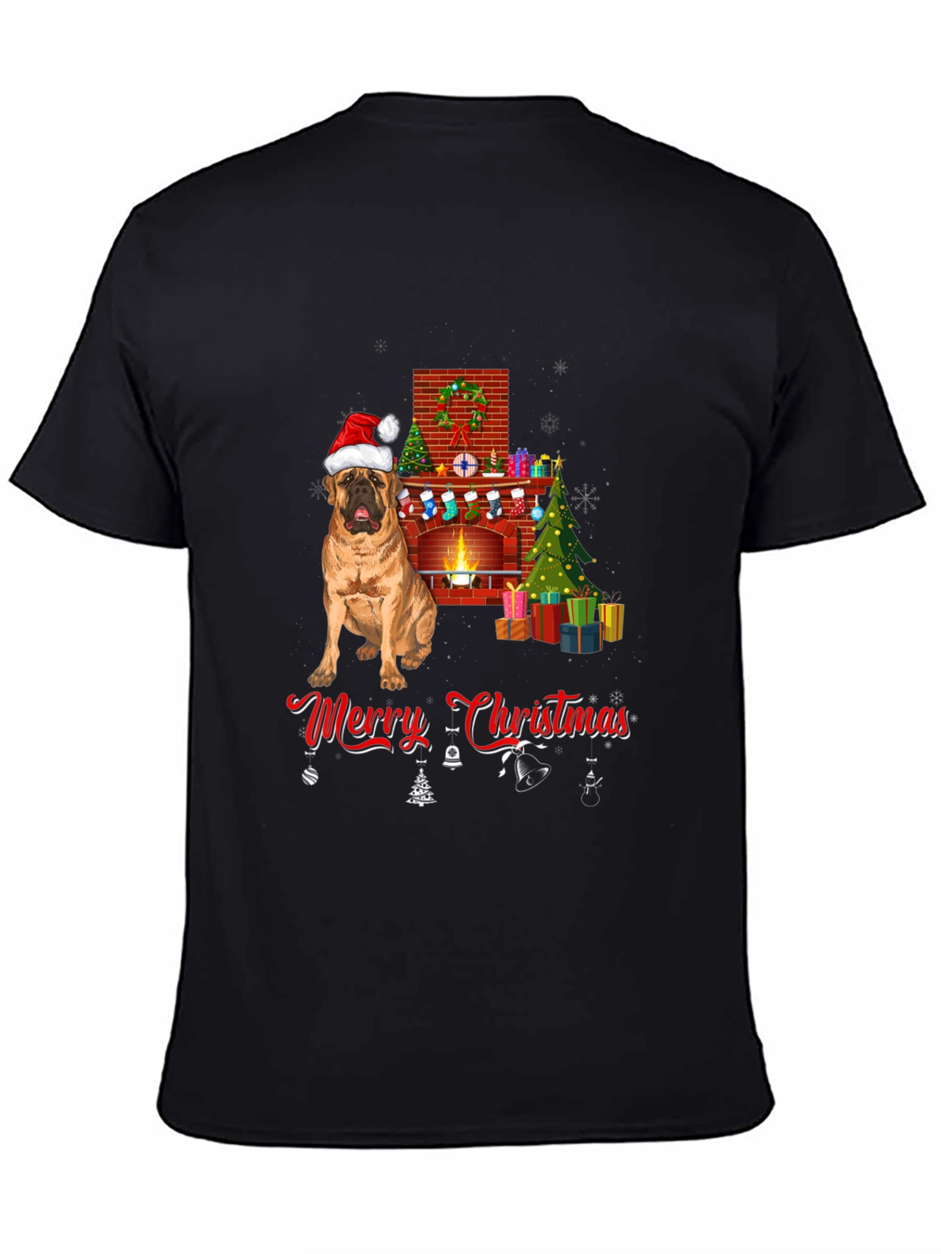 Dog Breed Christmas Fireplace T-Shirt