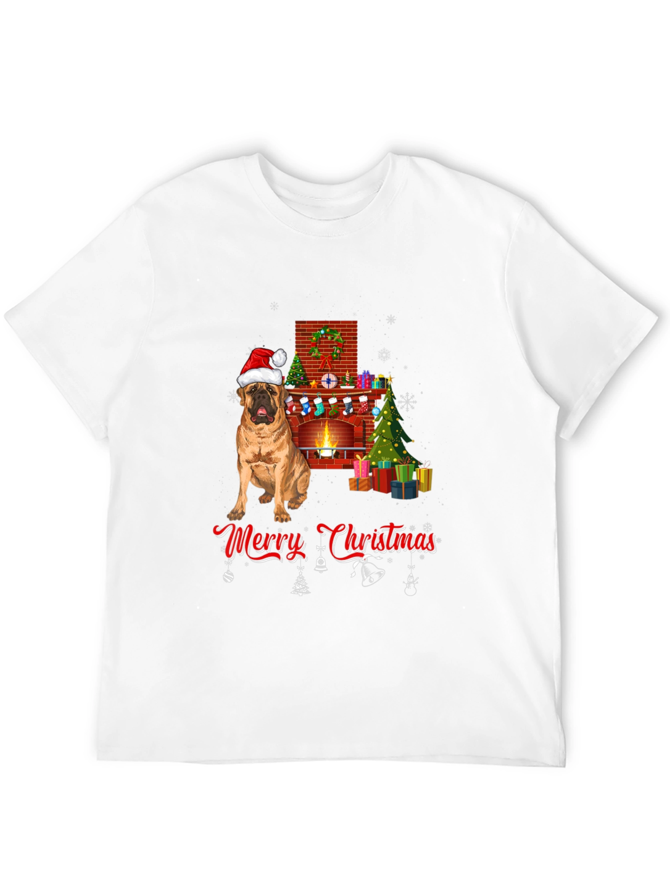 Dog Breed Christmas Fireplace T-Shirt