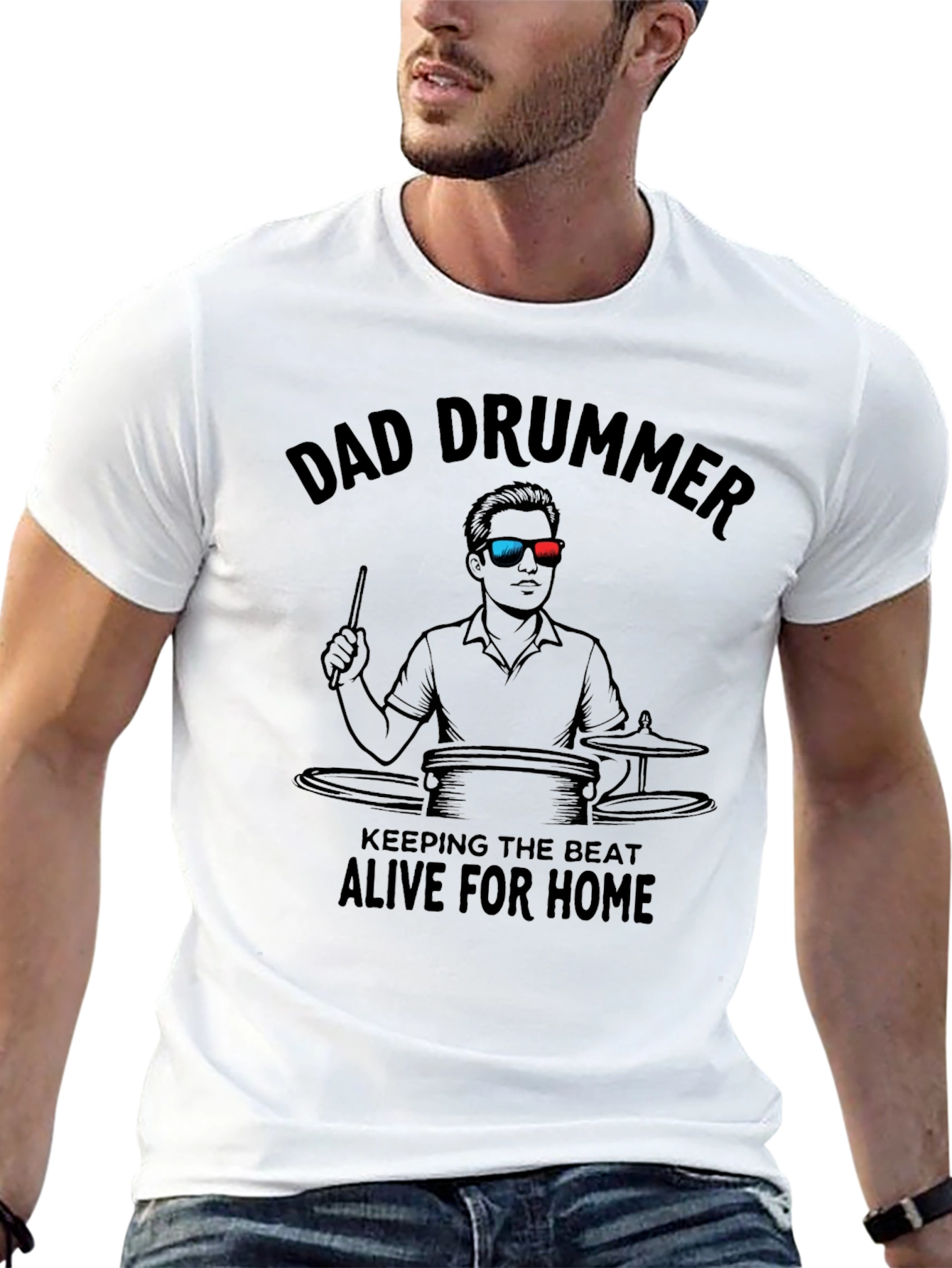 Dad Drummer T-Shirt: Keeping the Beat Alive!