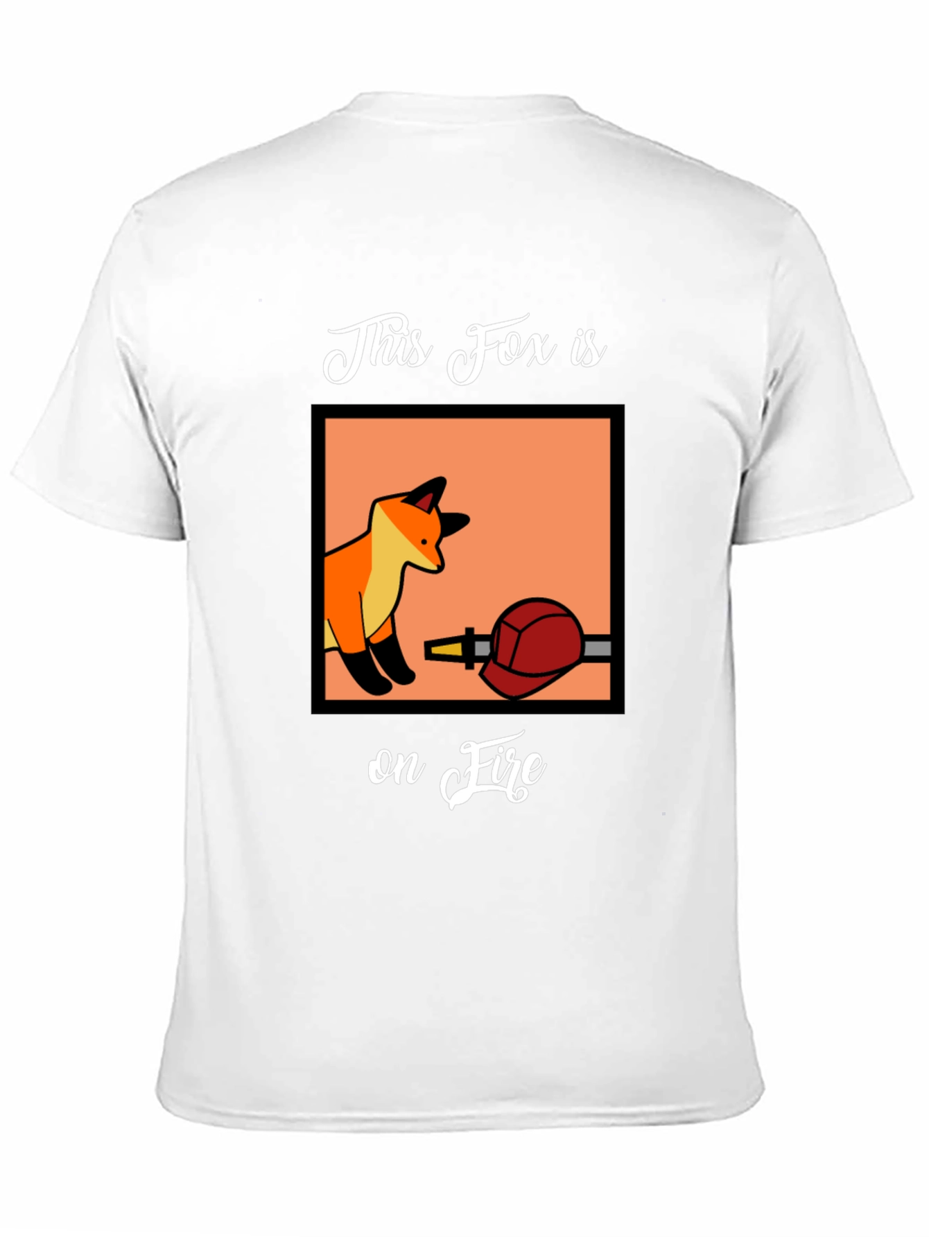 Fox on Fire Graphic T-Shirt - Funny Animal Tee