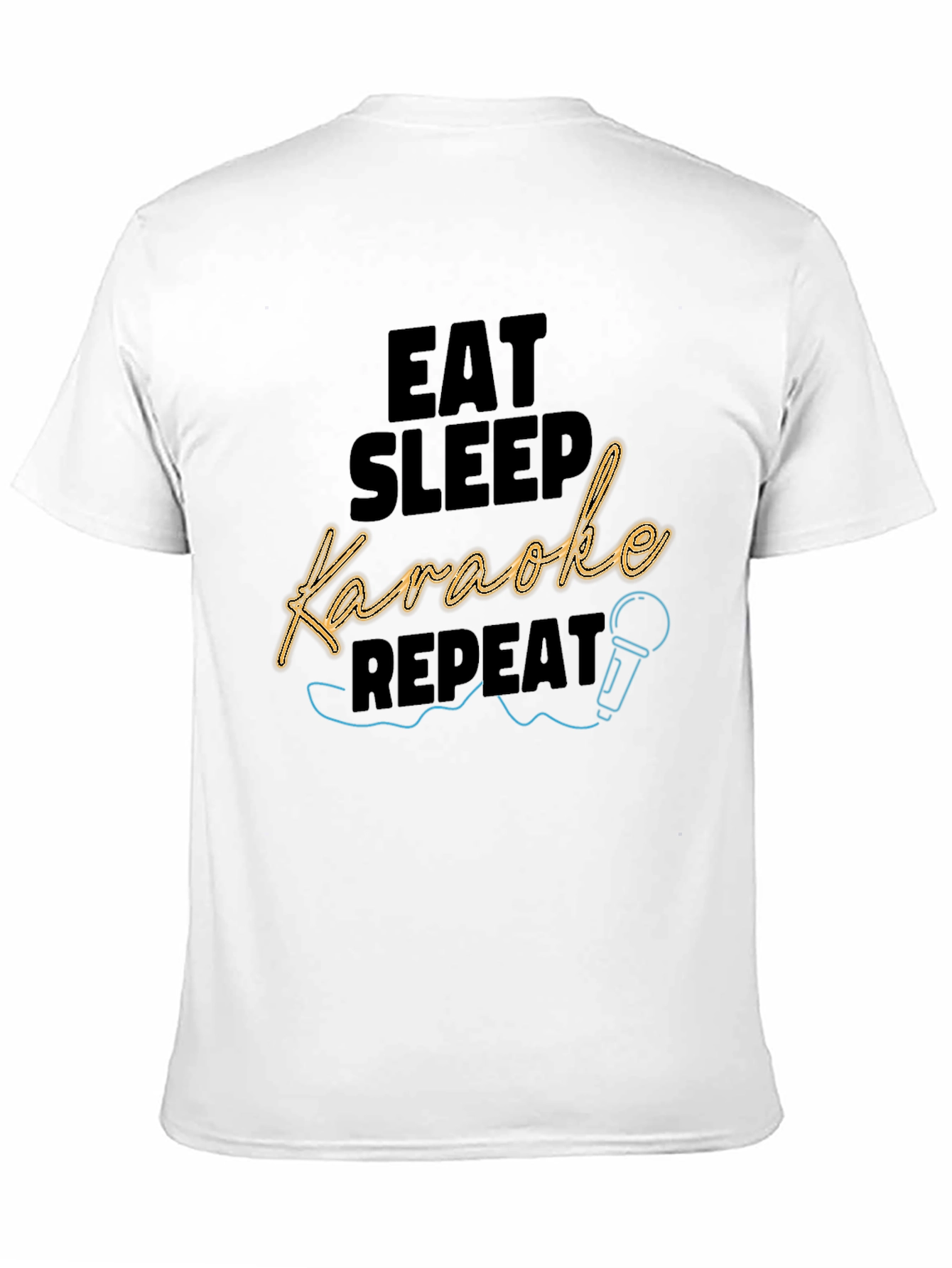 Eat Sleep Karaoke Repeat Black T-Shirt