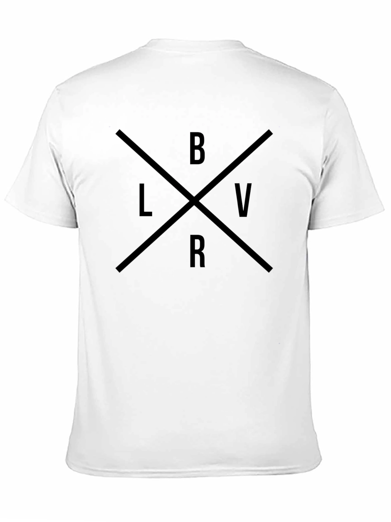 Stylish Black Graphic Tee - BLVR Cross Design