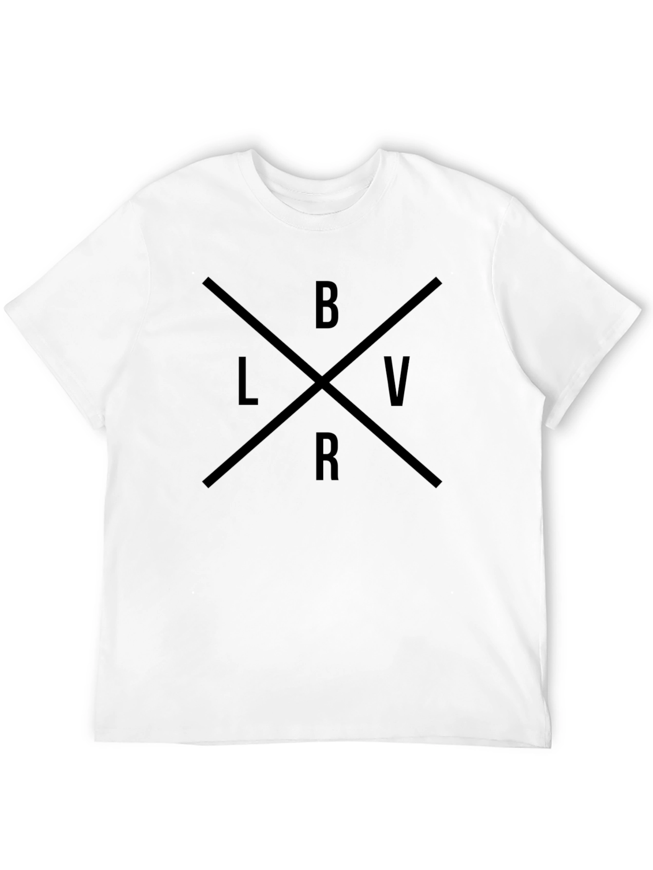 Stylish Black Graphic Tee - BLVR Cross Design