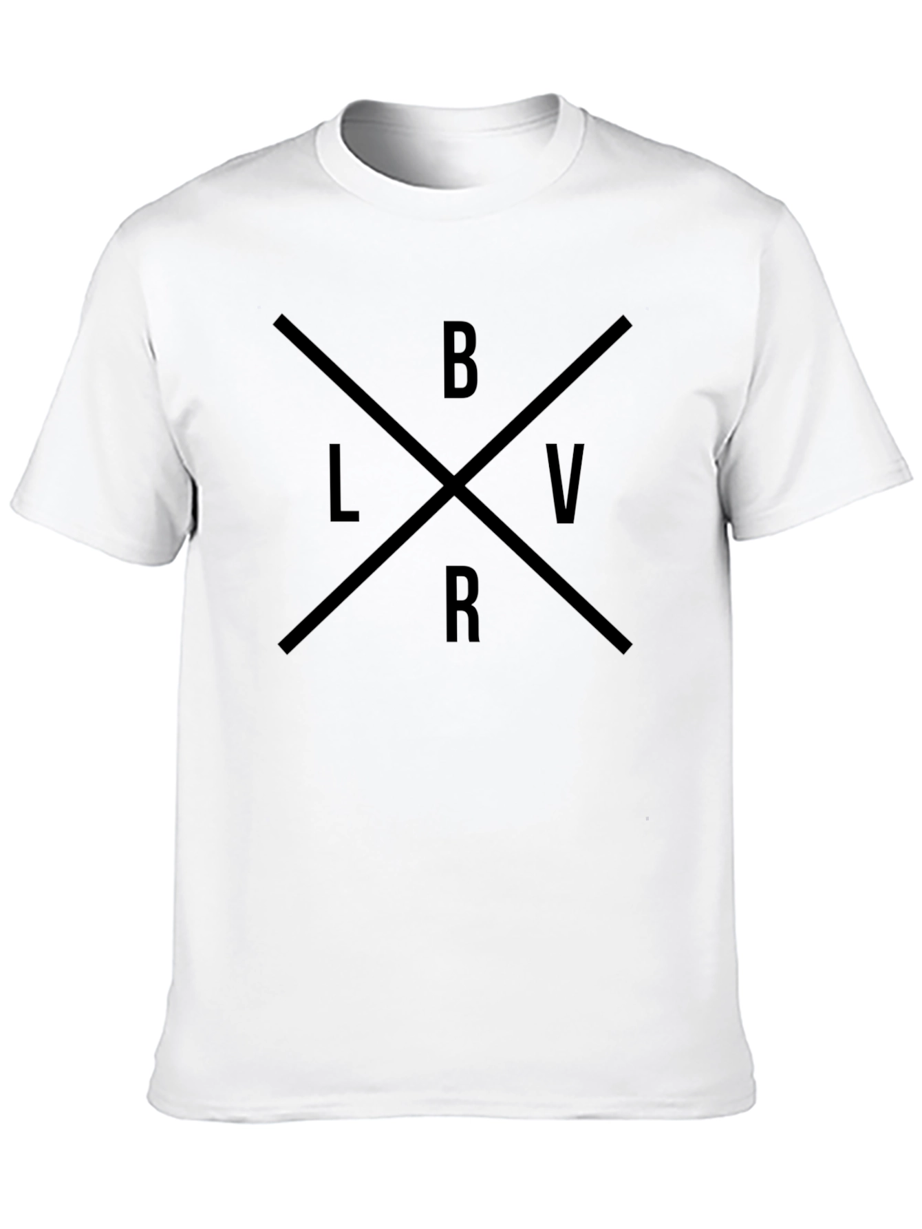 Stylish Black Graphic Tee - BLVR Cross Design