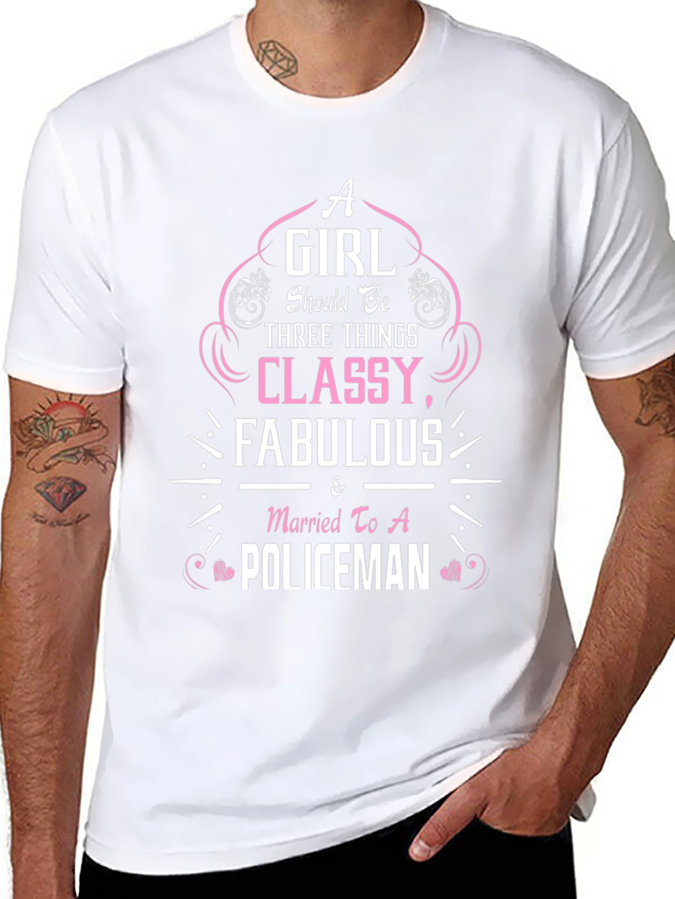 Classy Fabulous Policeman Wife T-Shirt