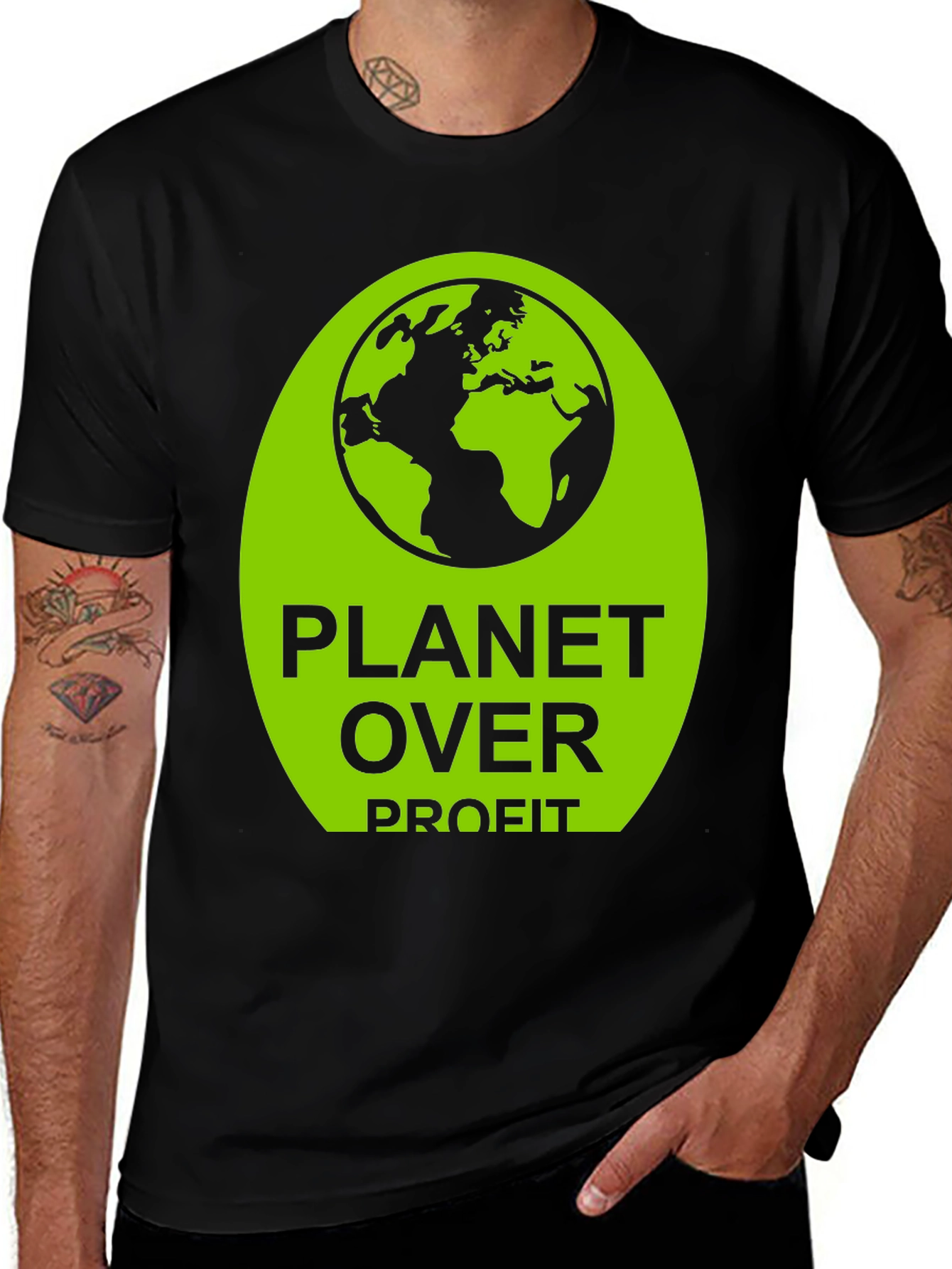 Planet Over Profit Graphic Tee - Eco-Friendly T-Shirt