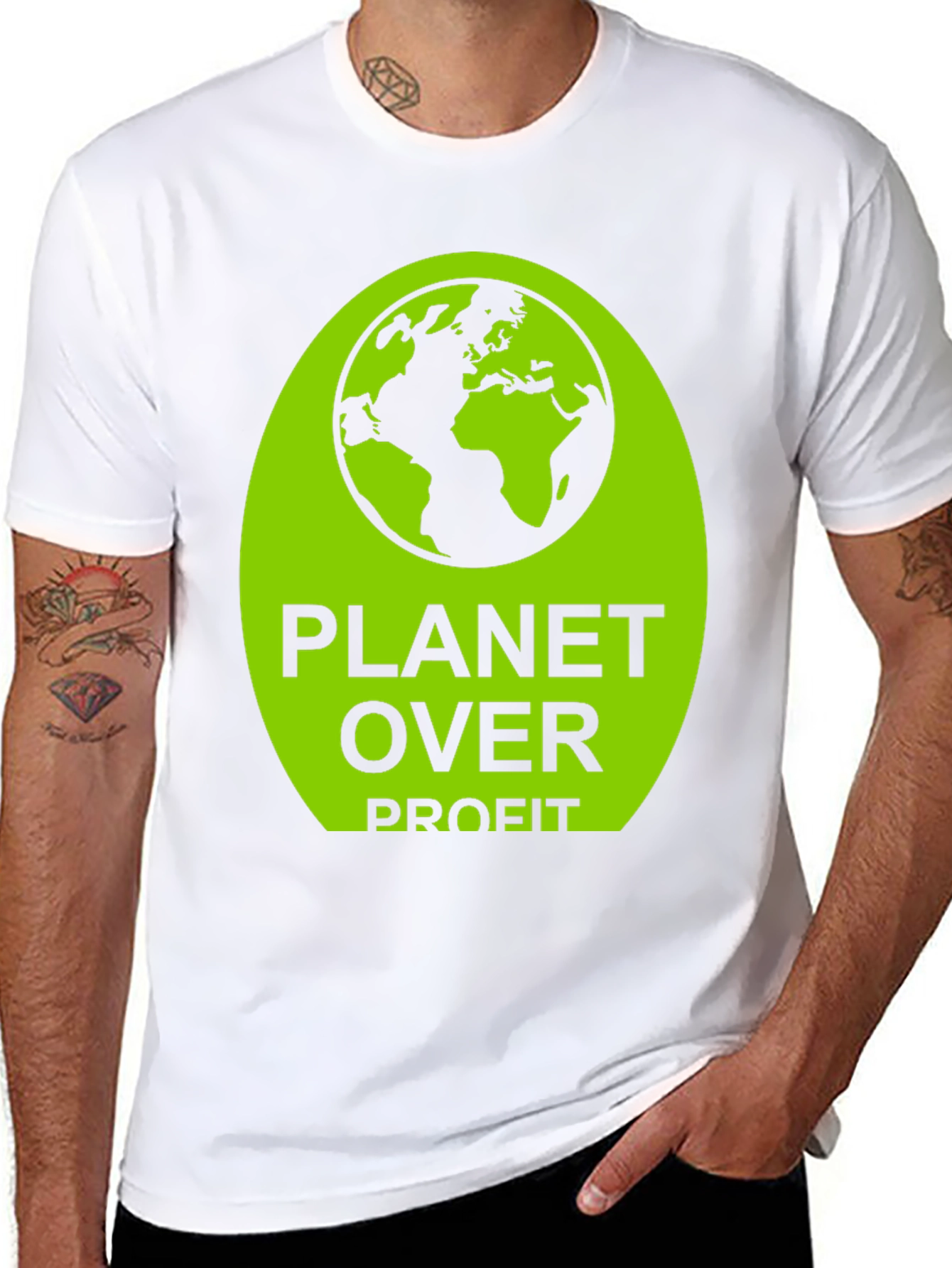 Planet Over Profit Graphic Tee - Eco-Friendly T-Shirt