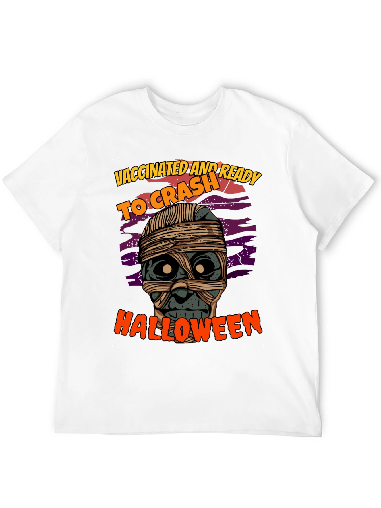 Vaccinated & Ready to Crash Halloween Mummy T-Shirt