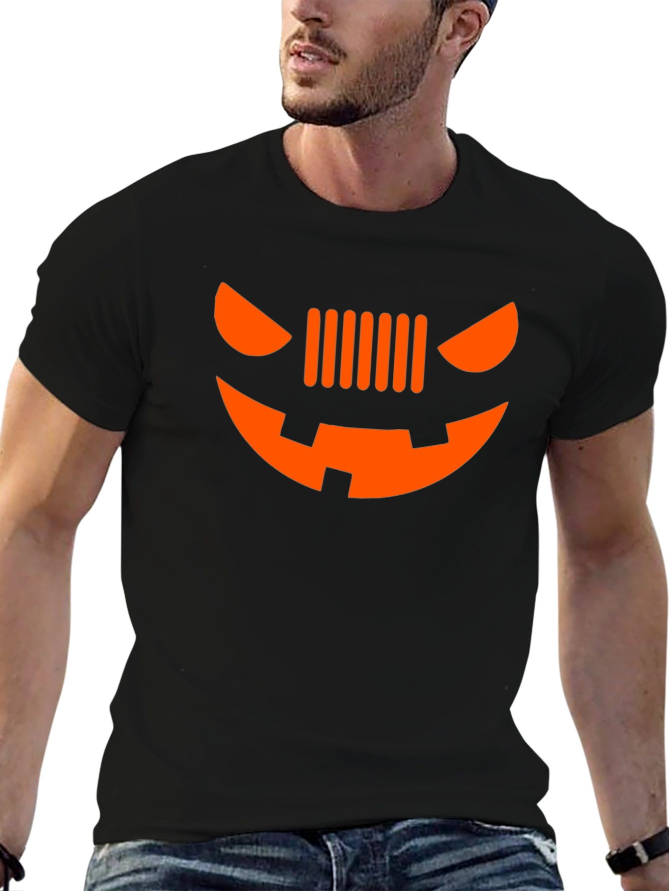 Halloween Jeep Grille Face T-Shirt - Spooky Style