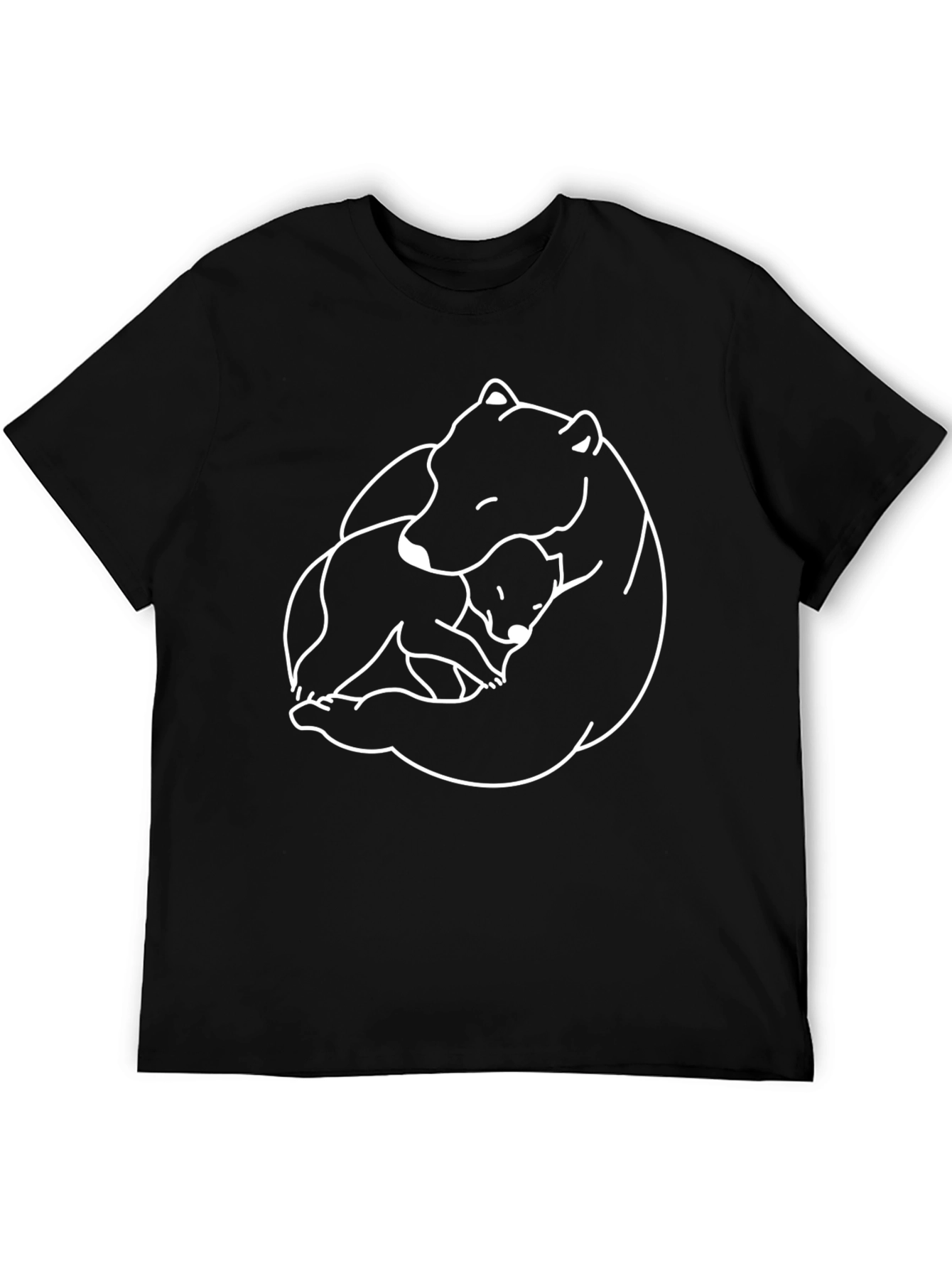 Bear Hug Graphic Tee - Black Comfort Fit