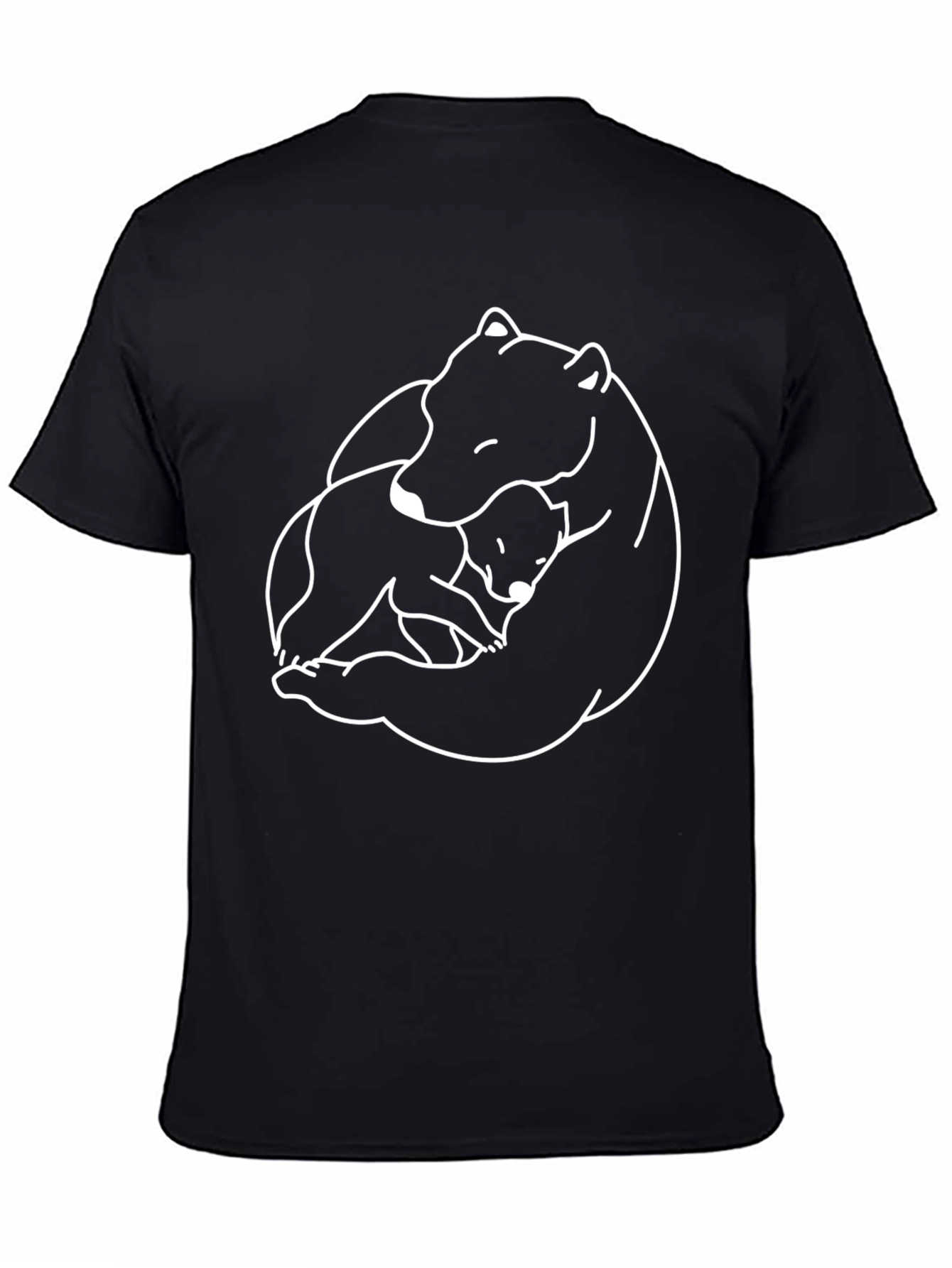 Bear Hug Graphic Tee - Black Comfort Fit