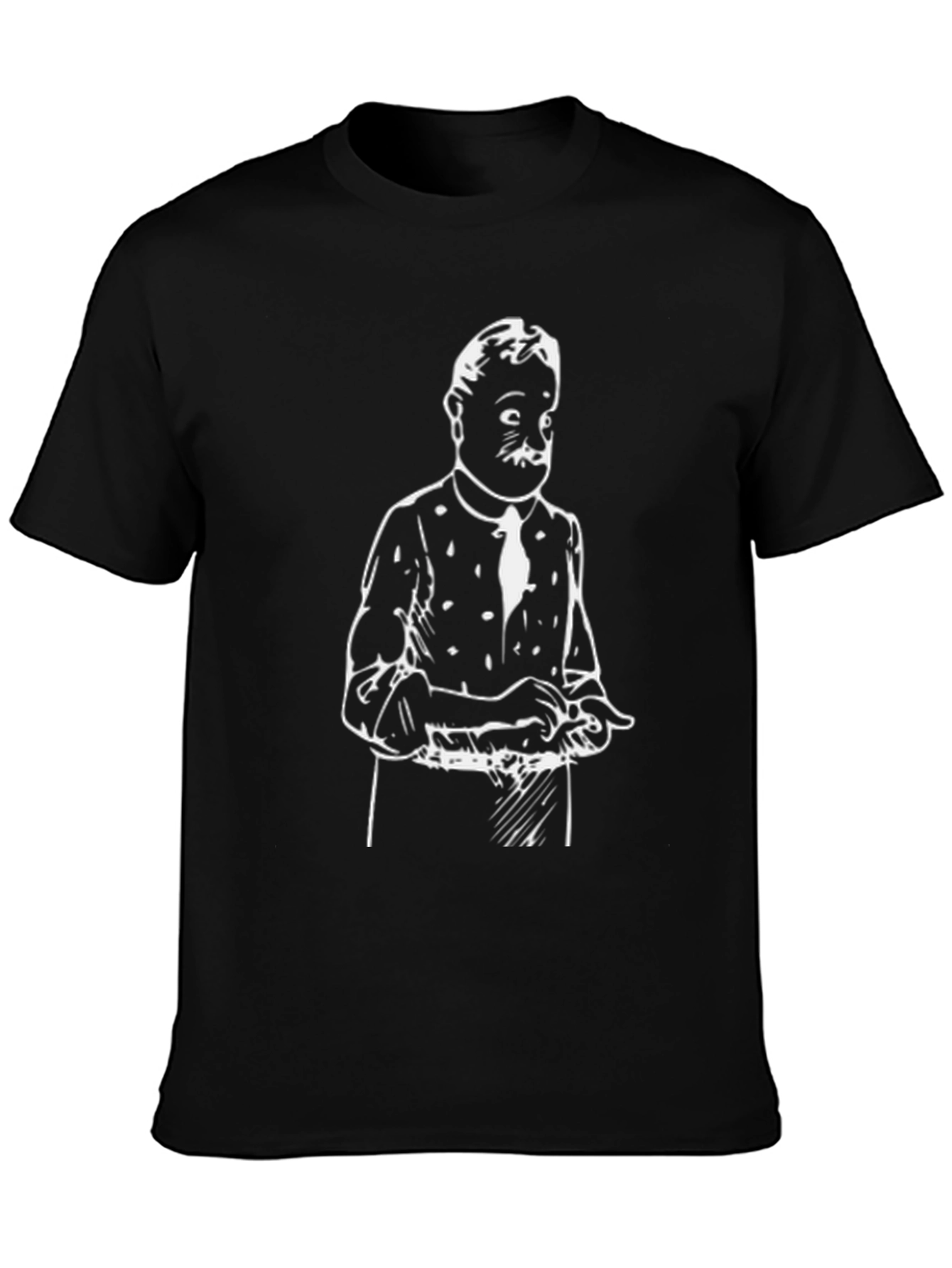 Retro Cartoon Black Graphic Tee