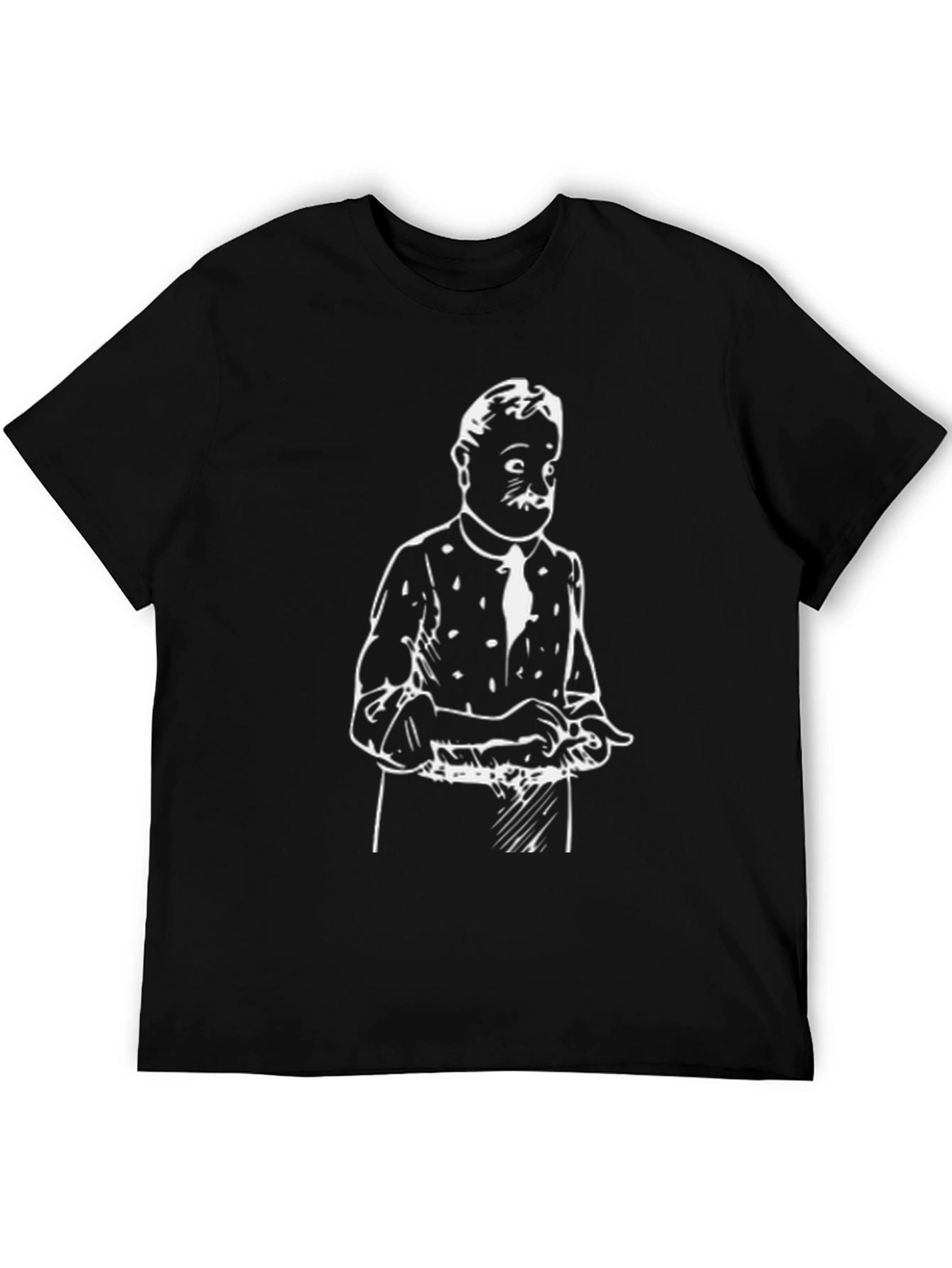 Retro Cartoon Black Graphic Tee