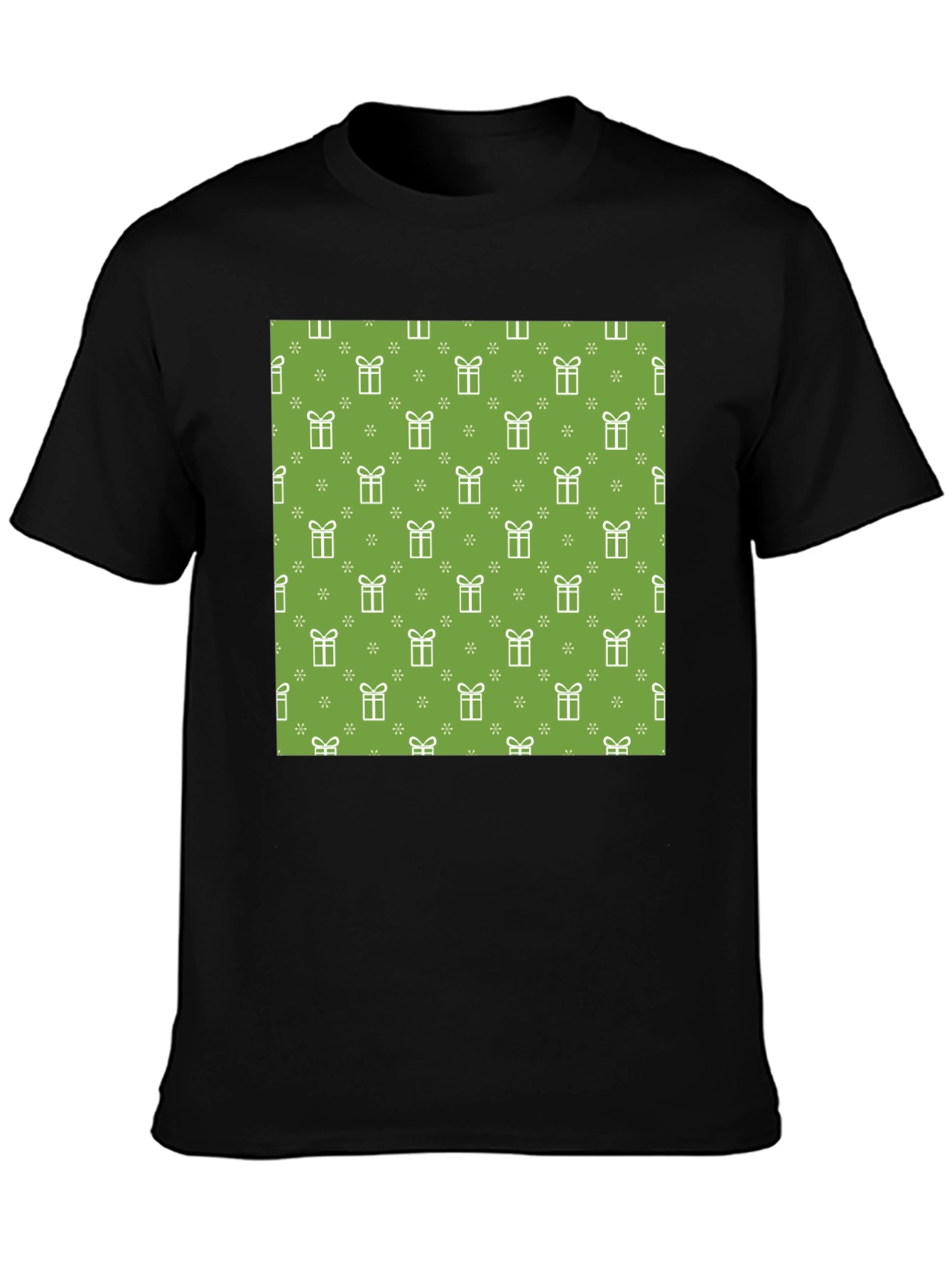 Festive Gift Pattern Tee - Holiday Cheer