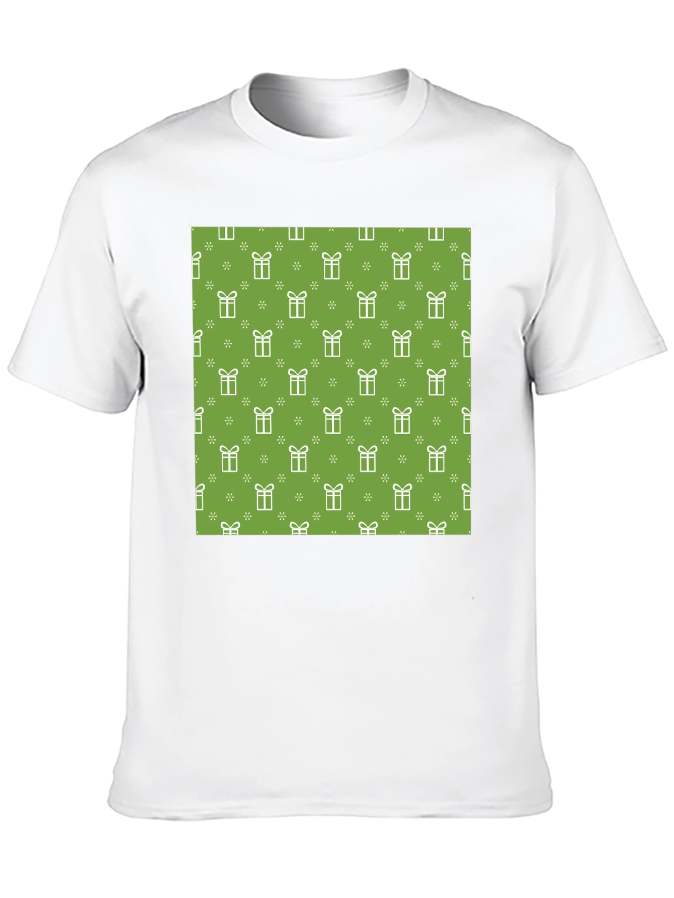 Festive Gift Pattern Tee - Holiday Cheer