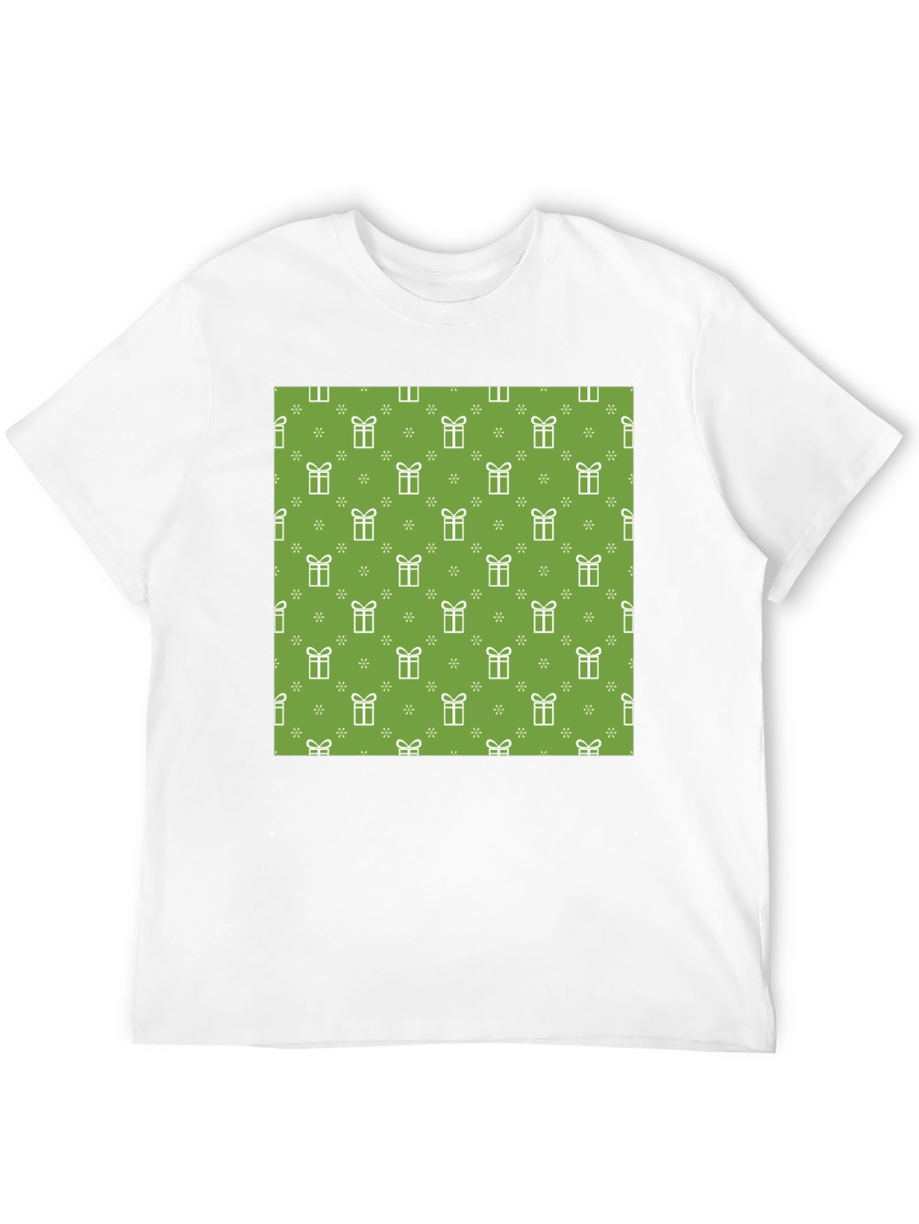 Festive Gift Pattern Tee - Holiday Cheer