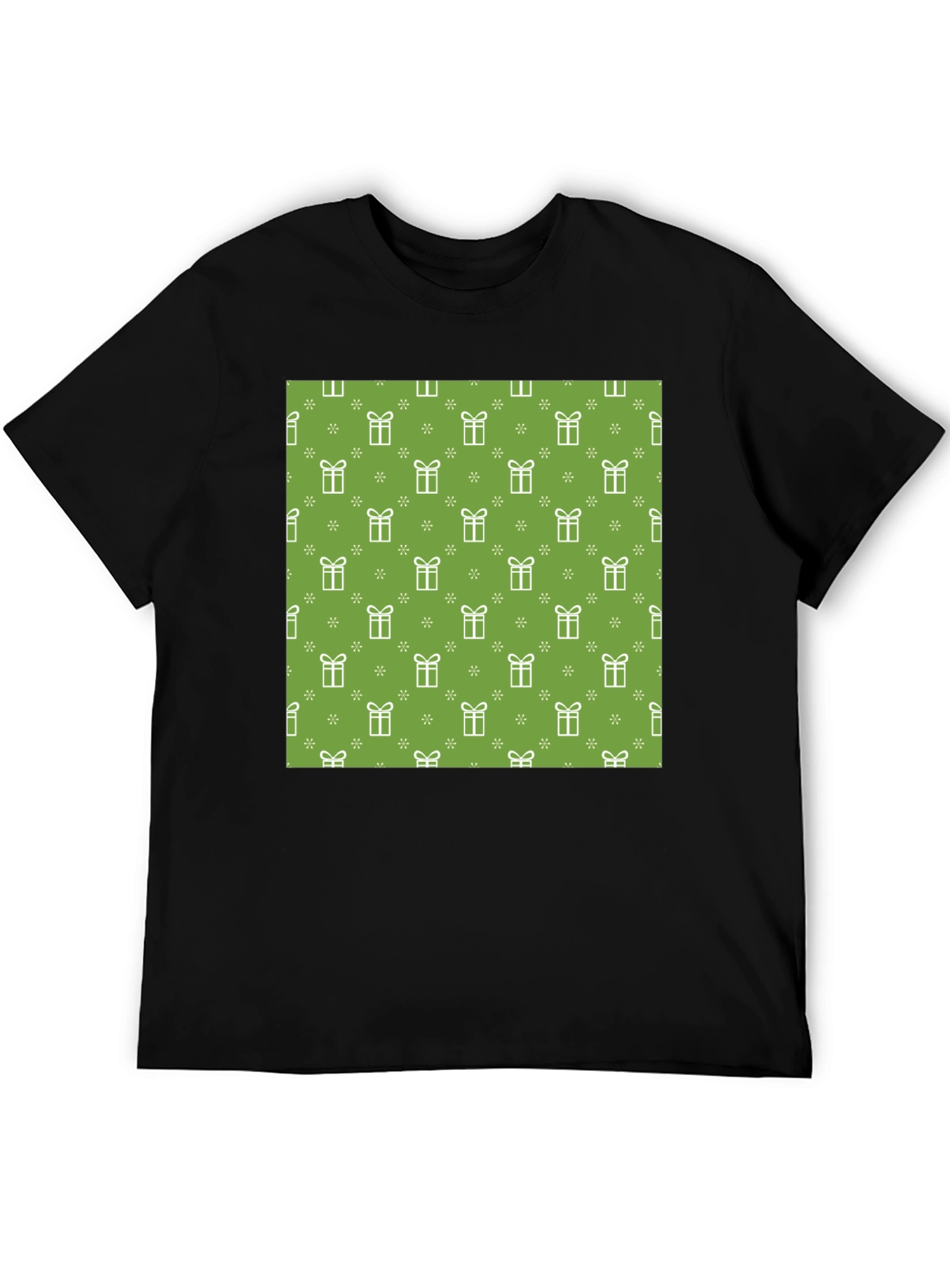 Festive Gift Pattern Tee - Holiday Cheer