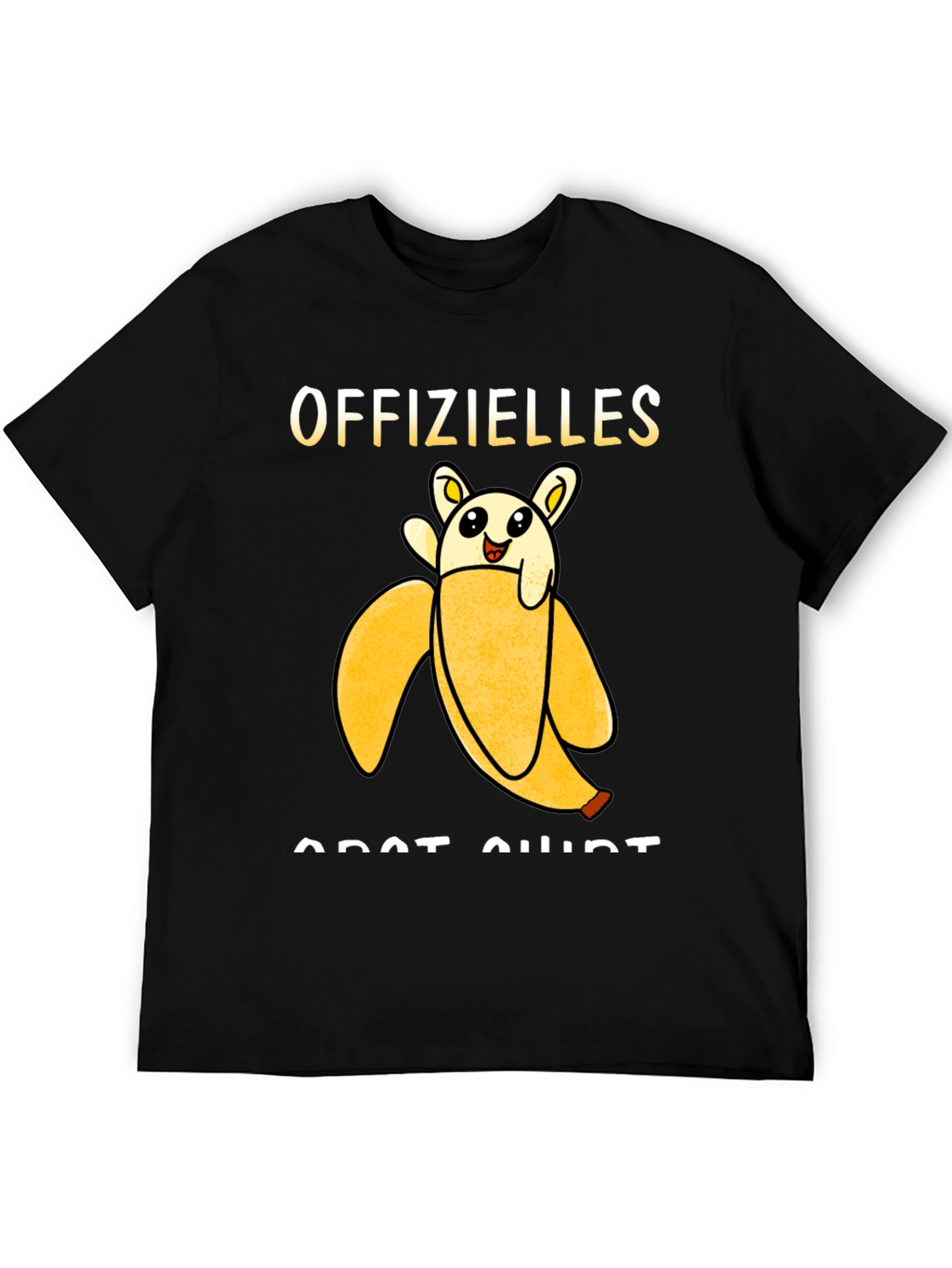 Offizielles Banana Cat Shirt - Black Graphic Tee