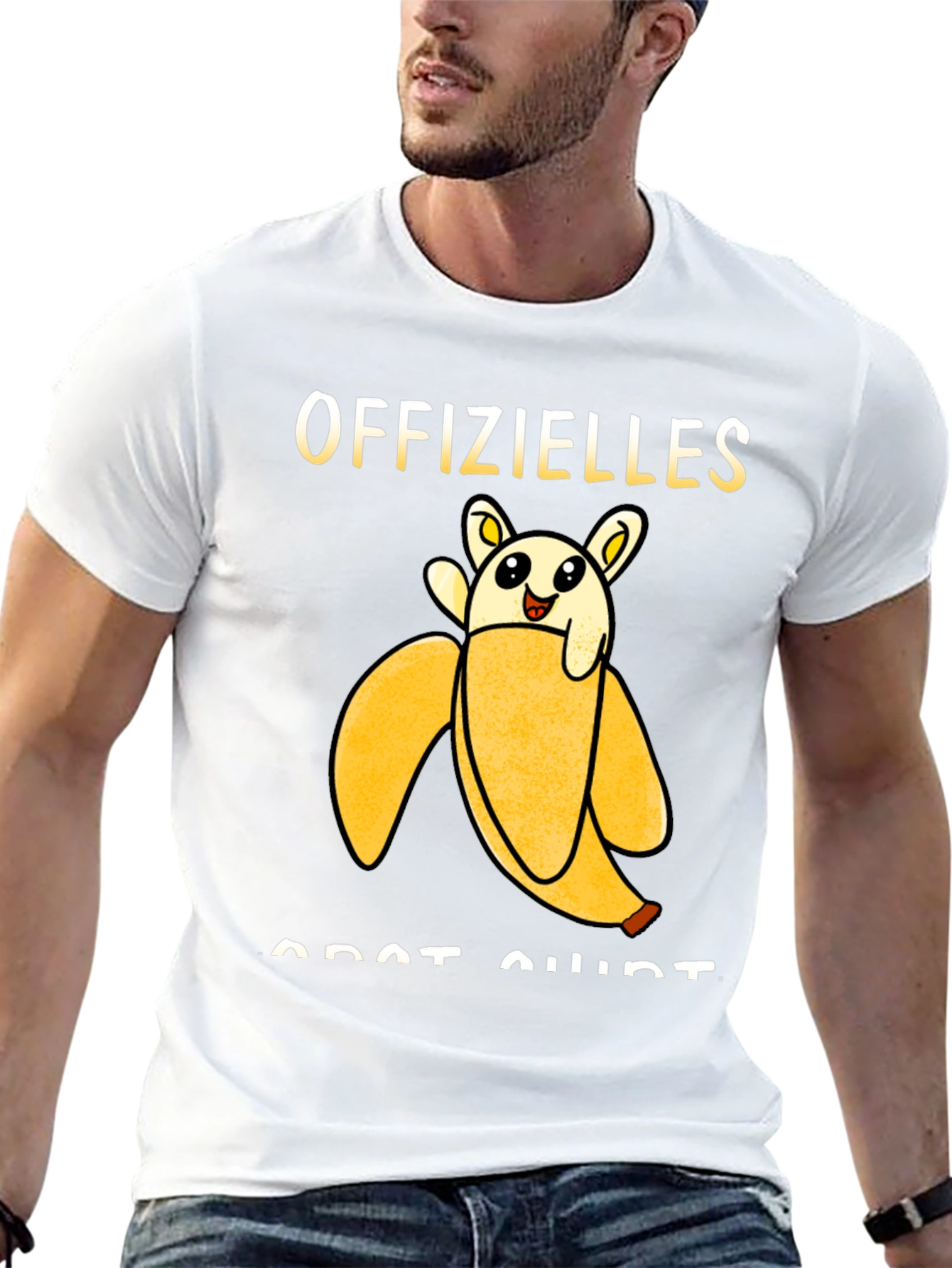 Offizielles Banana Cat Shirt - Black Graphic Tee