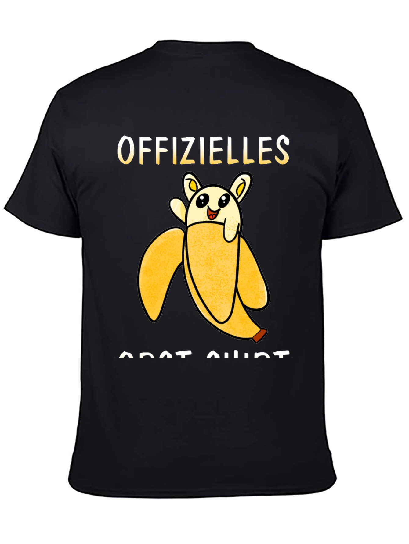 Offizielles Banana Cat Shirt - Black Graphic Tee