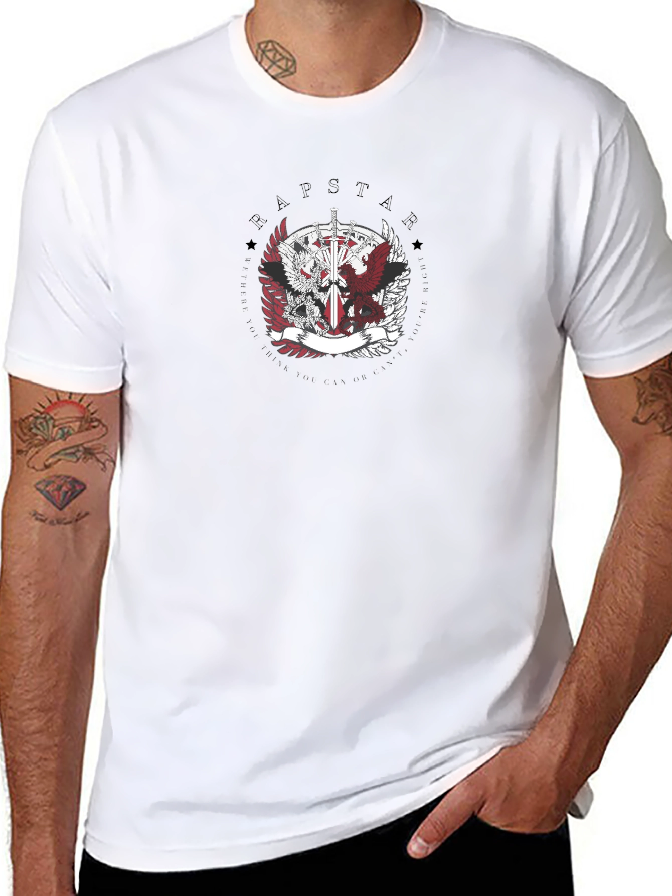 Black Rapstar Emblem Tee