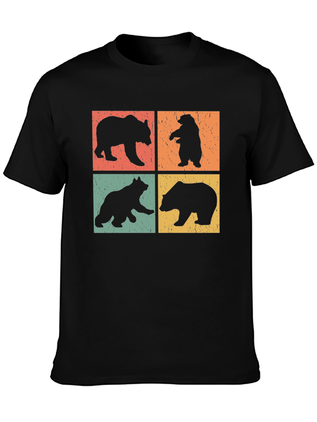 Retro Bear Silhouette T-Shirt - Nature Lover Tee
