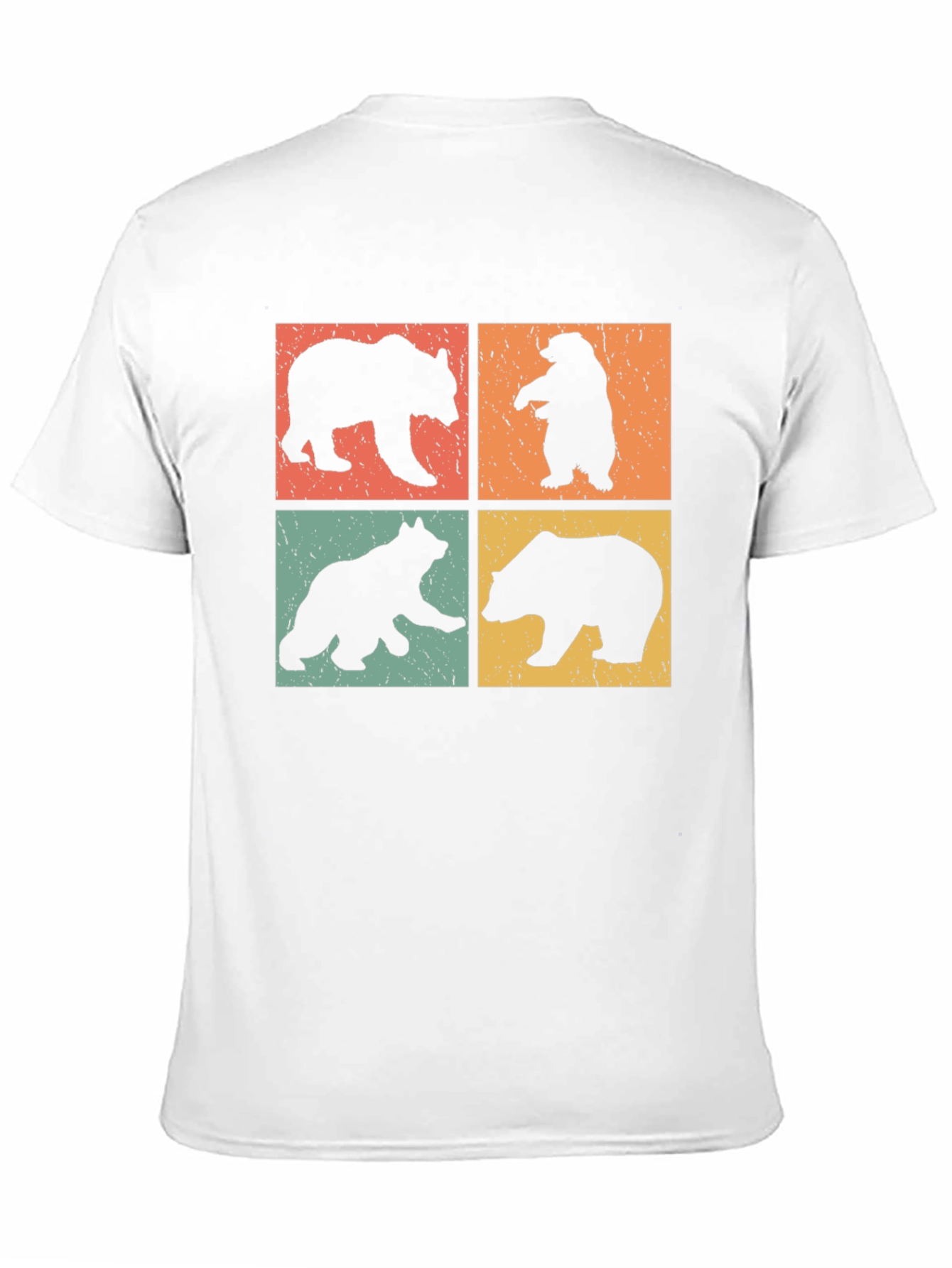 Retro Bear Silhouette T-Shirt - Nature Lover Tee