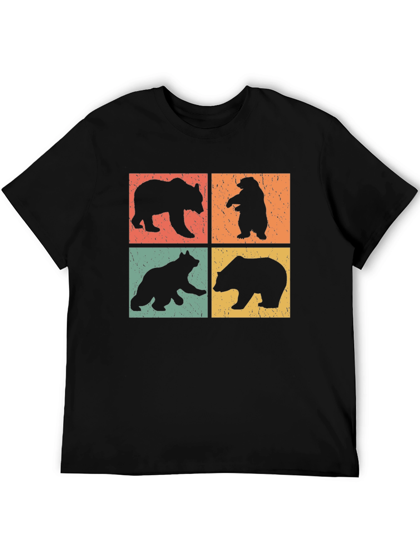 Retro Bear Silhouette T-Shirt - Nature Lover Tee