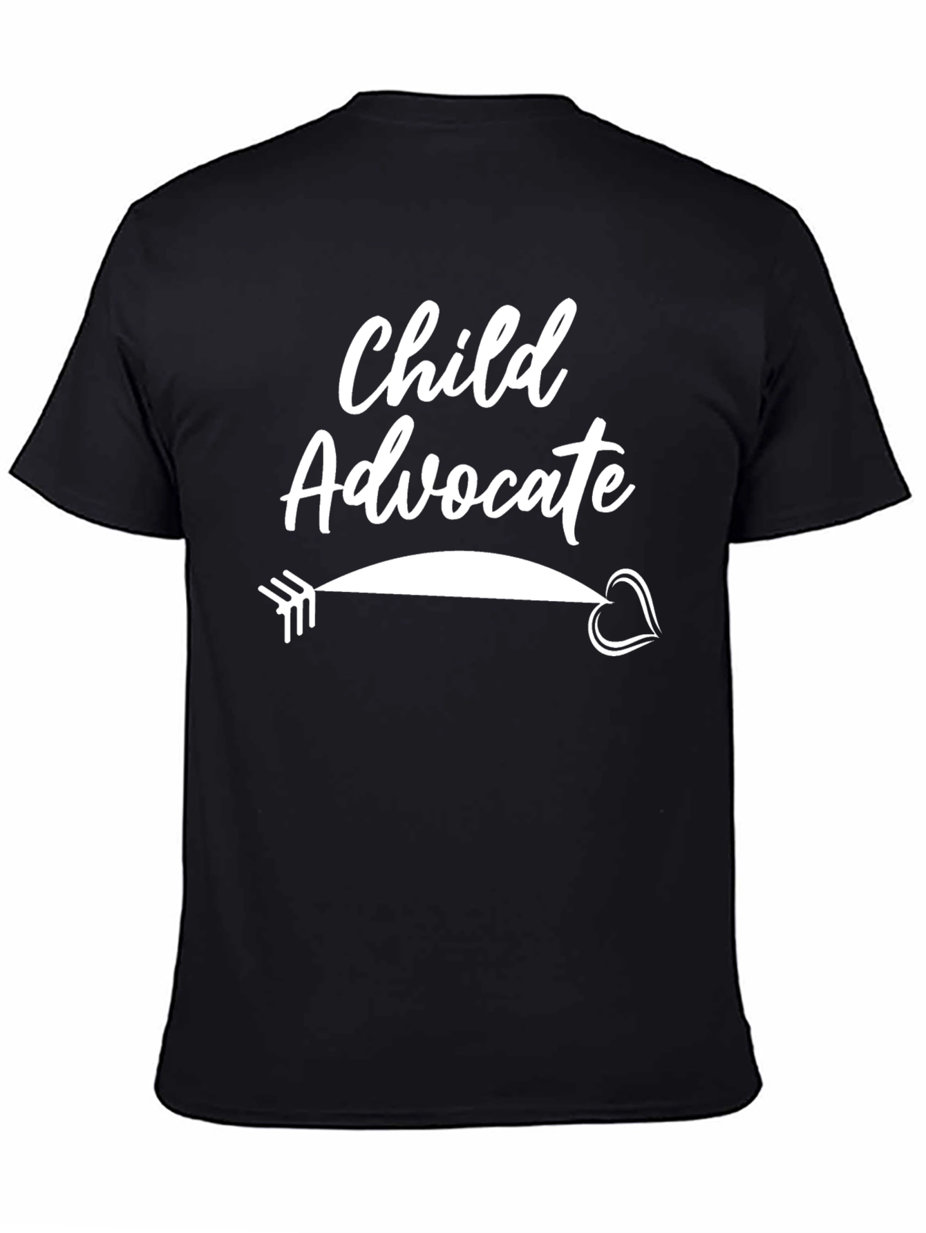 Child Advocate Arrow Heart Tee - Unisex Black Shirt
