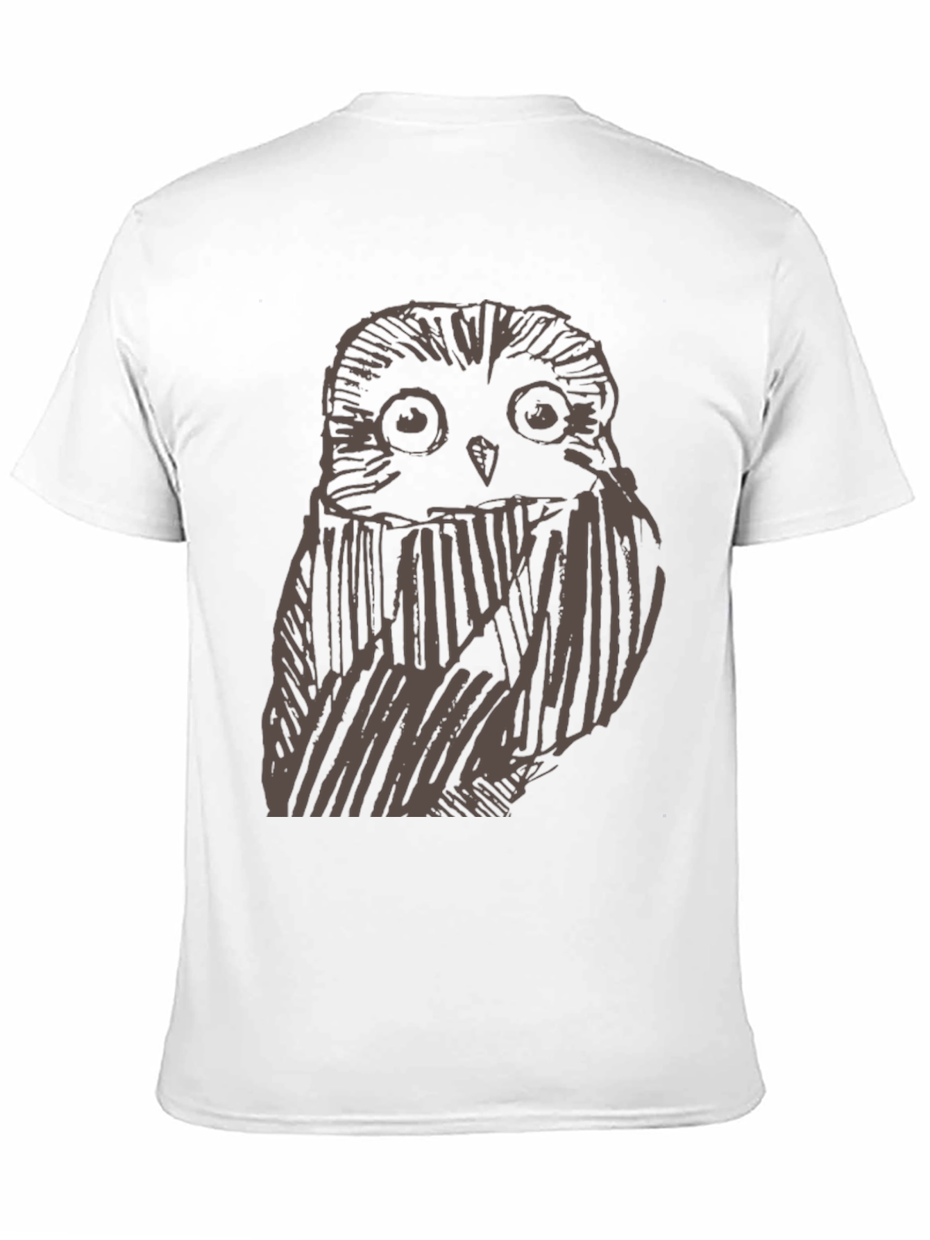 Mens Owl Graphic Print Black T-Shirt