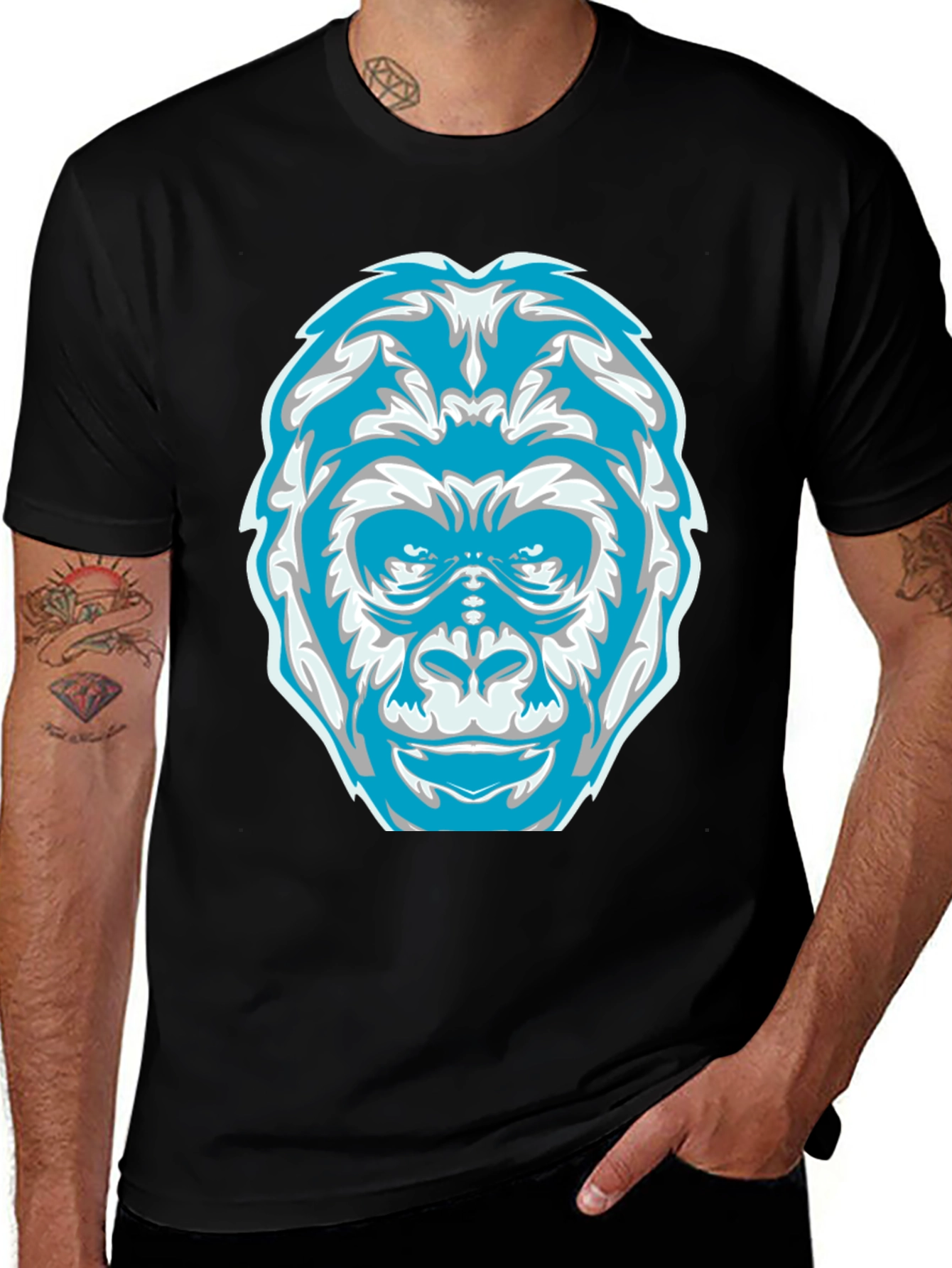 Cool Gorilla Graphic Tee - Mens Black T-Shirt