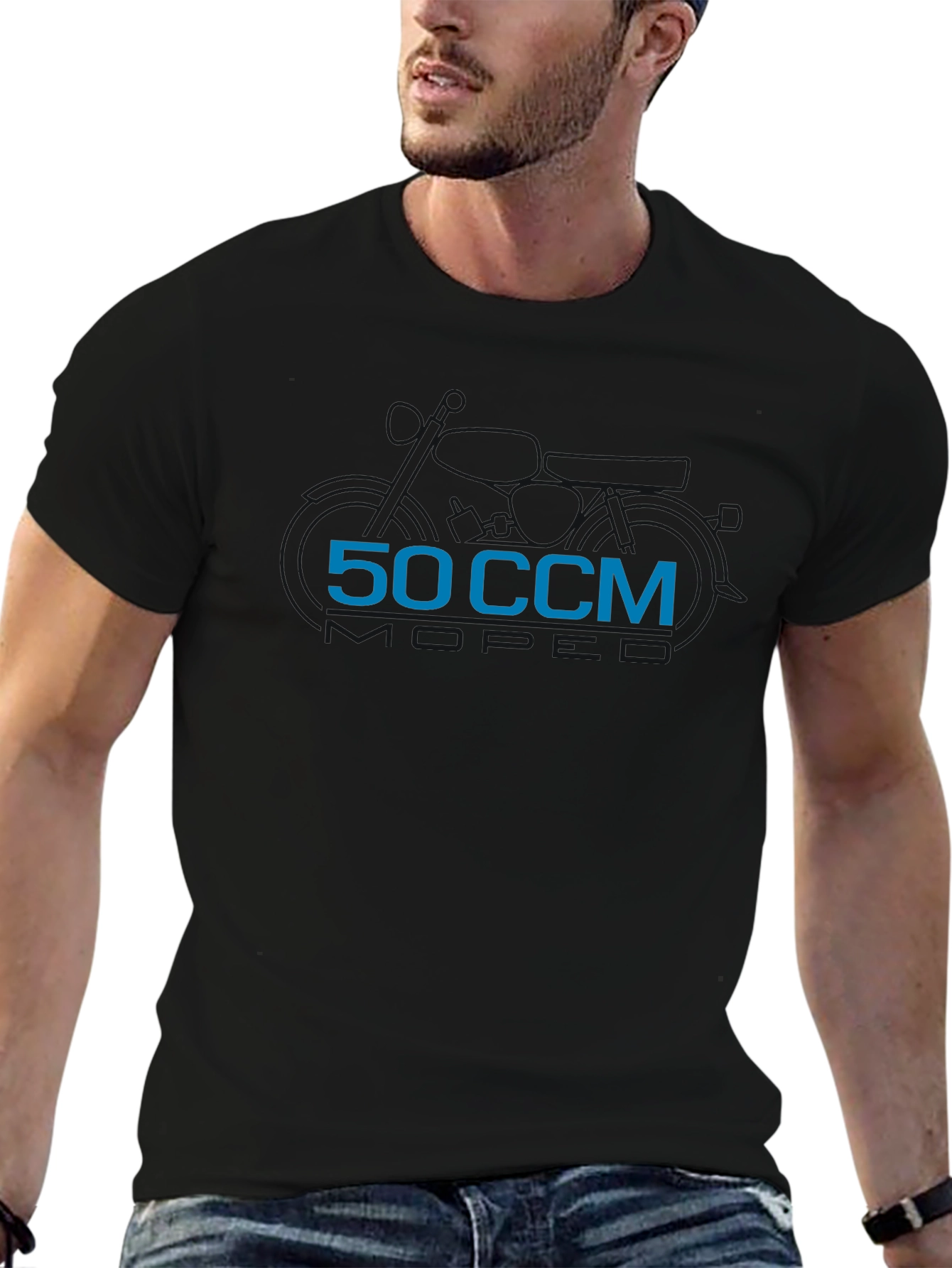 50 CCM Motorcycle T-Shirt - Black