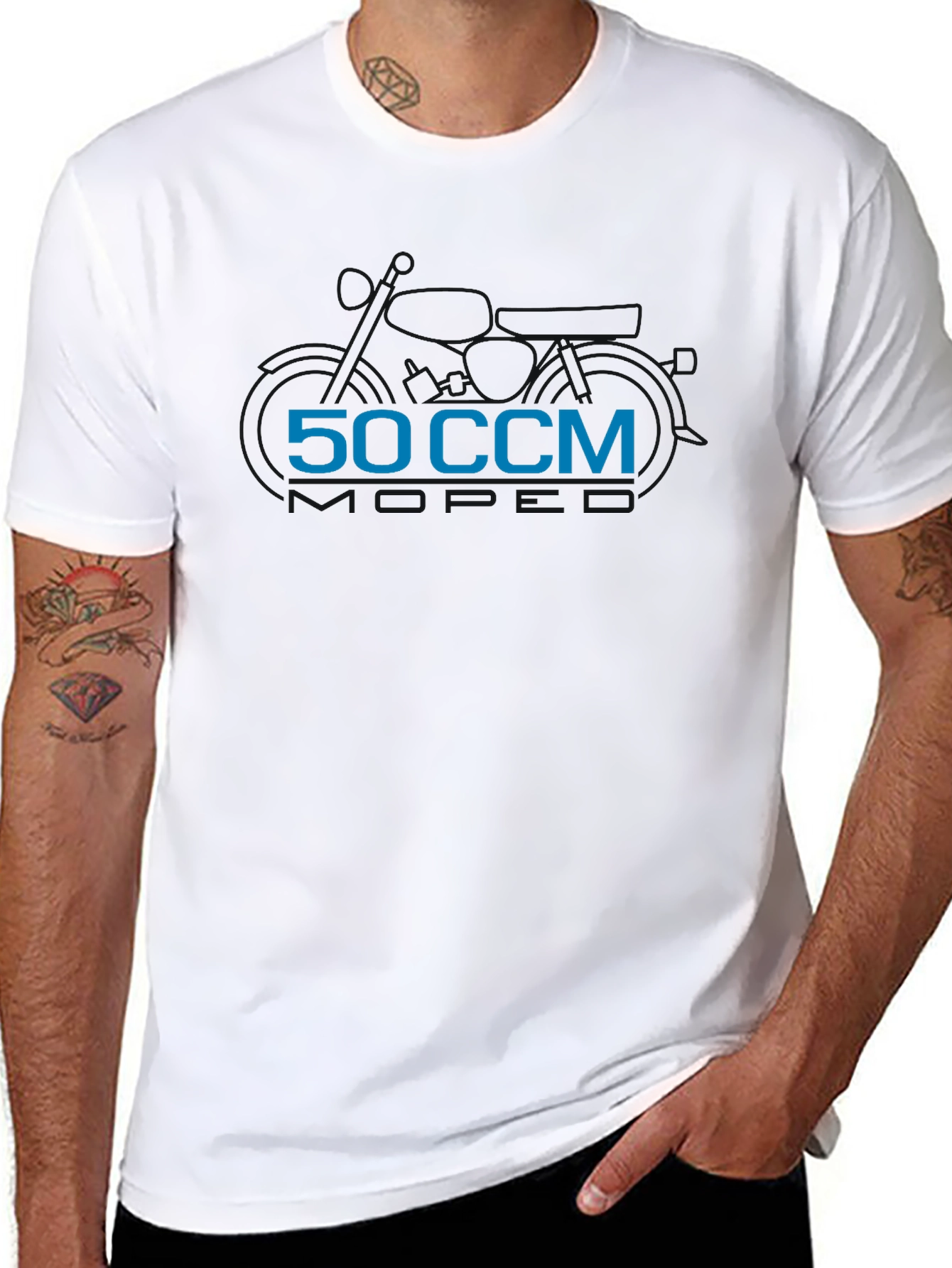 50 CCM Motorcycle T-Shirt - Black