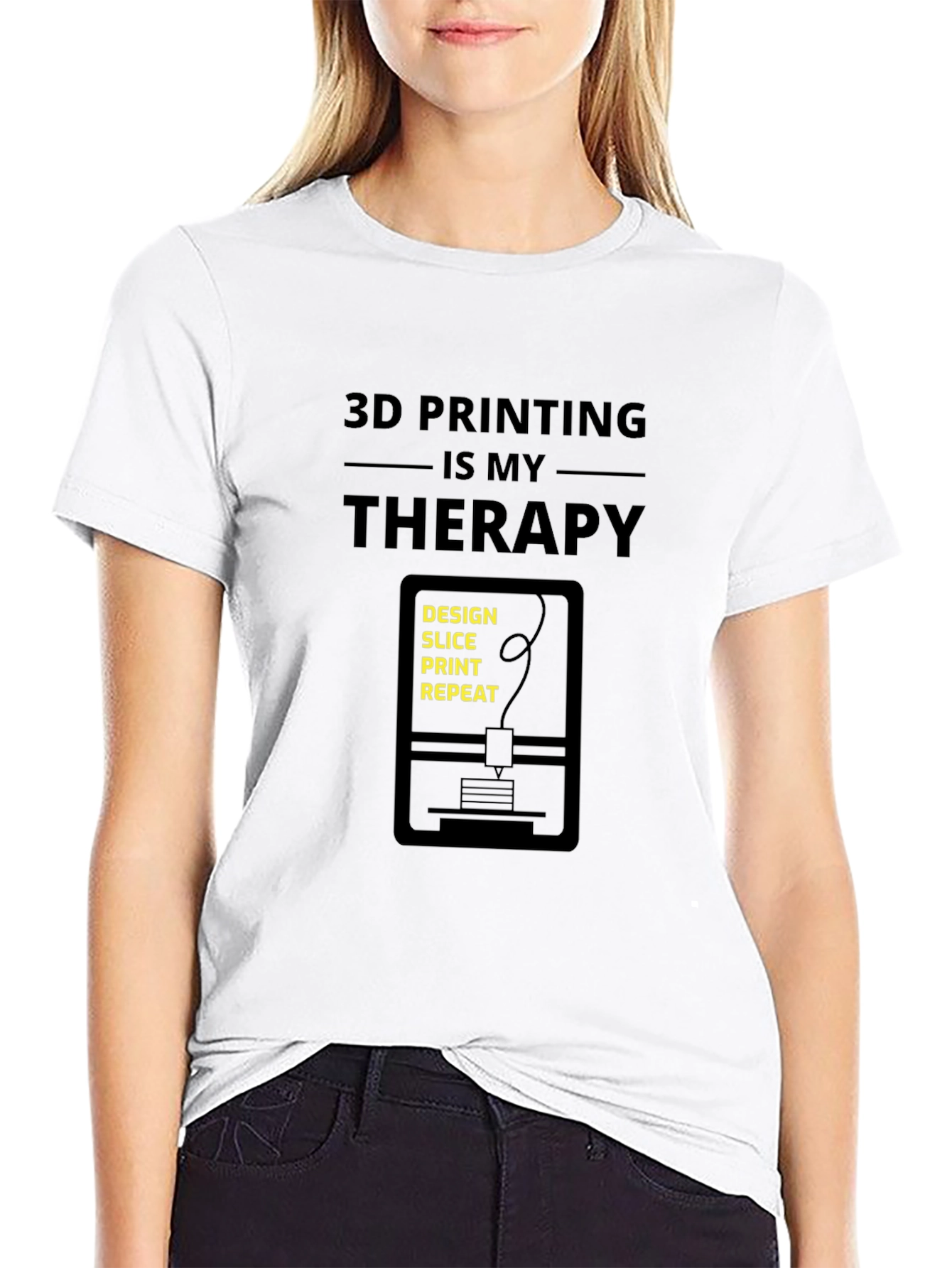 3D Printing Therapy T-Shirt - Design Slice Print Repeat