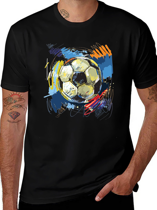 Soccer Ball Art T-Shirt - Unique Graphic Tee