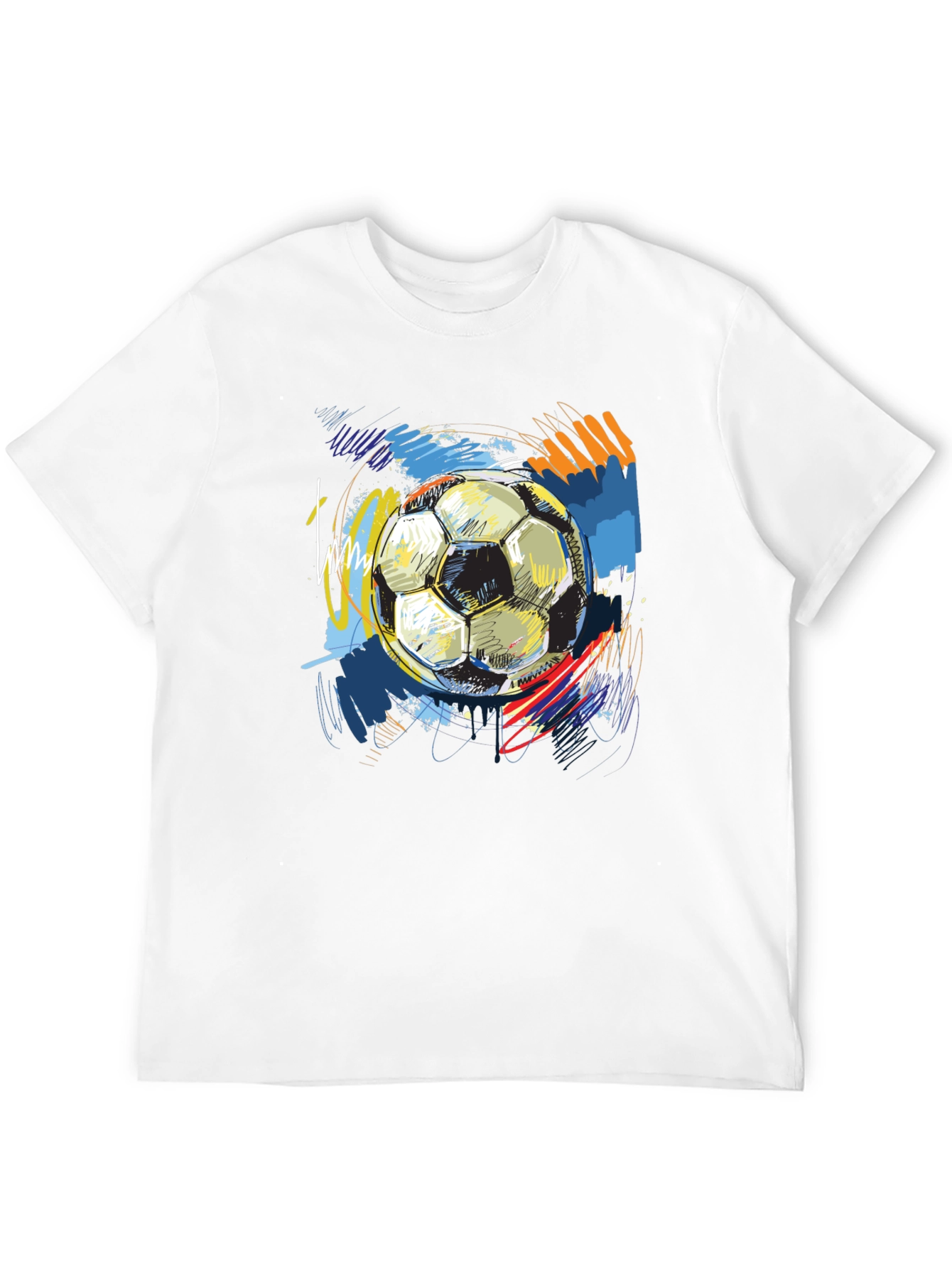 Soccer Ball Art T-Shirt - Unique Graphic Tee